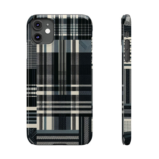 Chic Black and White Slim Phone Case - Stylish Protection for Your Device