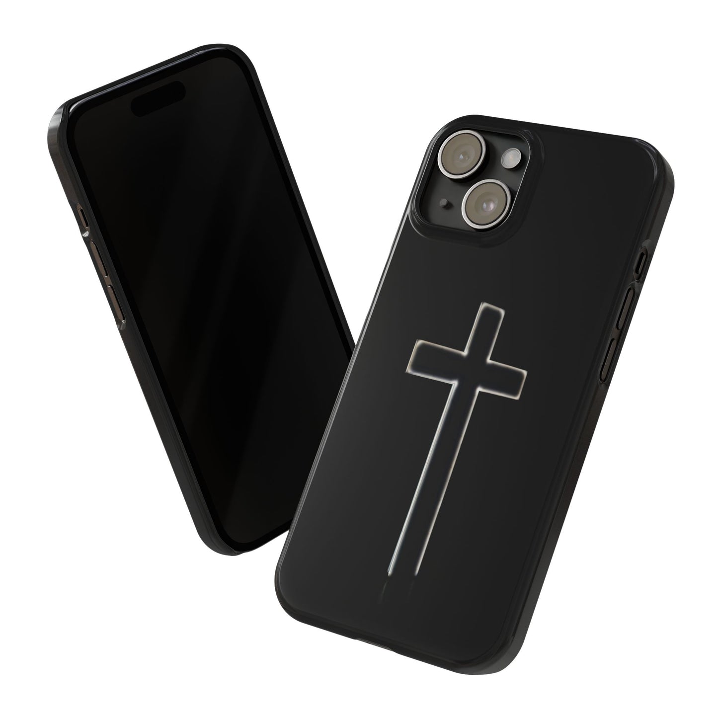 Inspirational Slim Phone Case with Cross Design