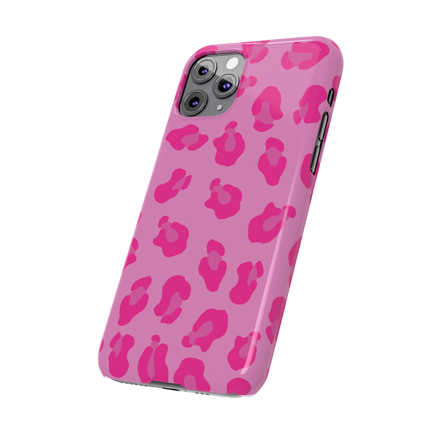 Pink Leopard Print Slim Phone Case - Stylish & Trendy Protection