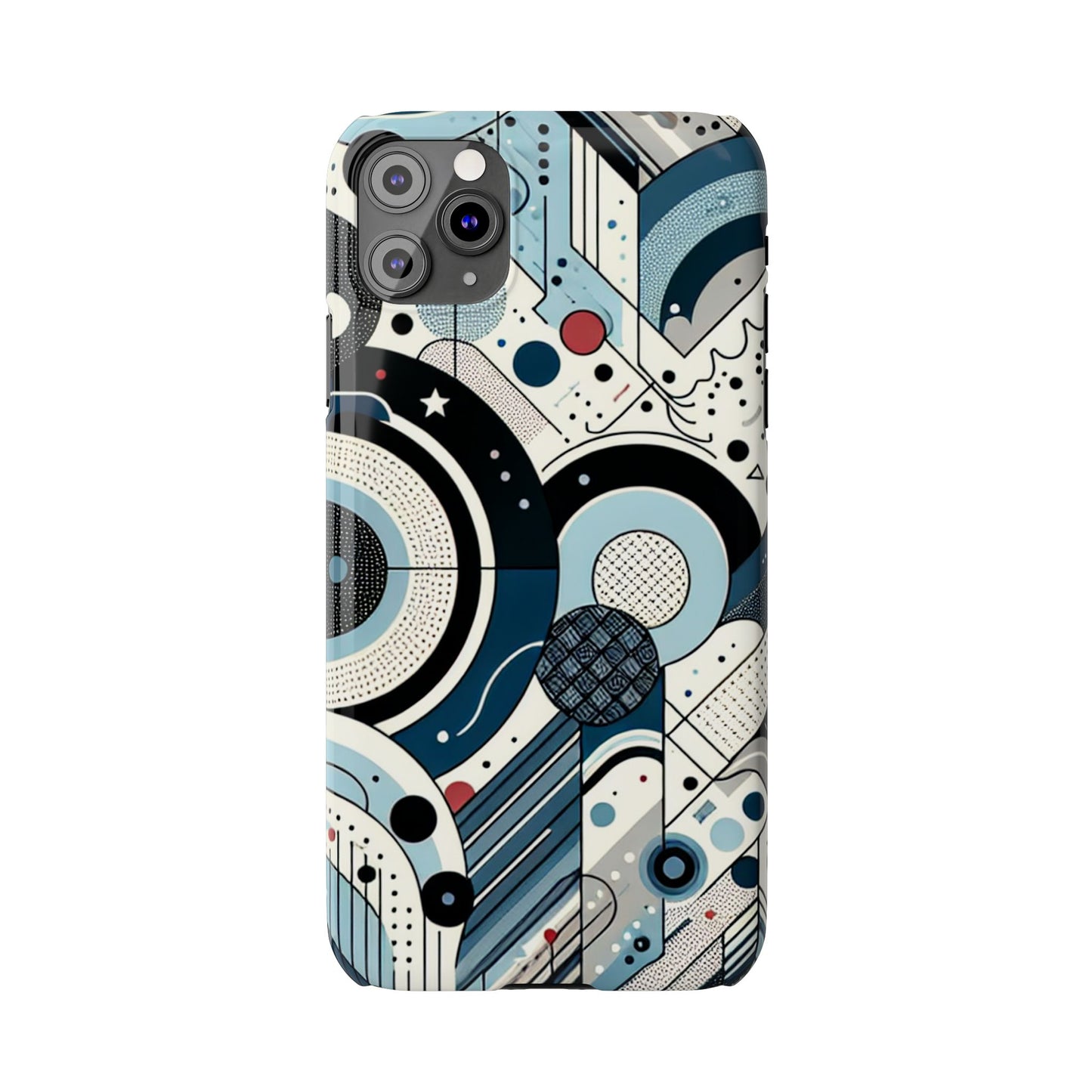 Stylish Geometric Slim Phone Case - Modern Abstract Design