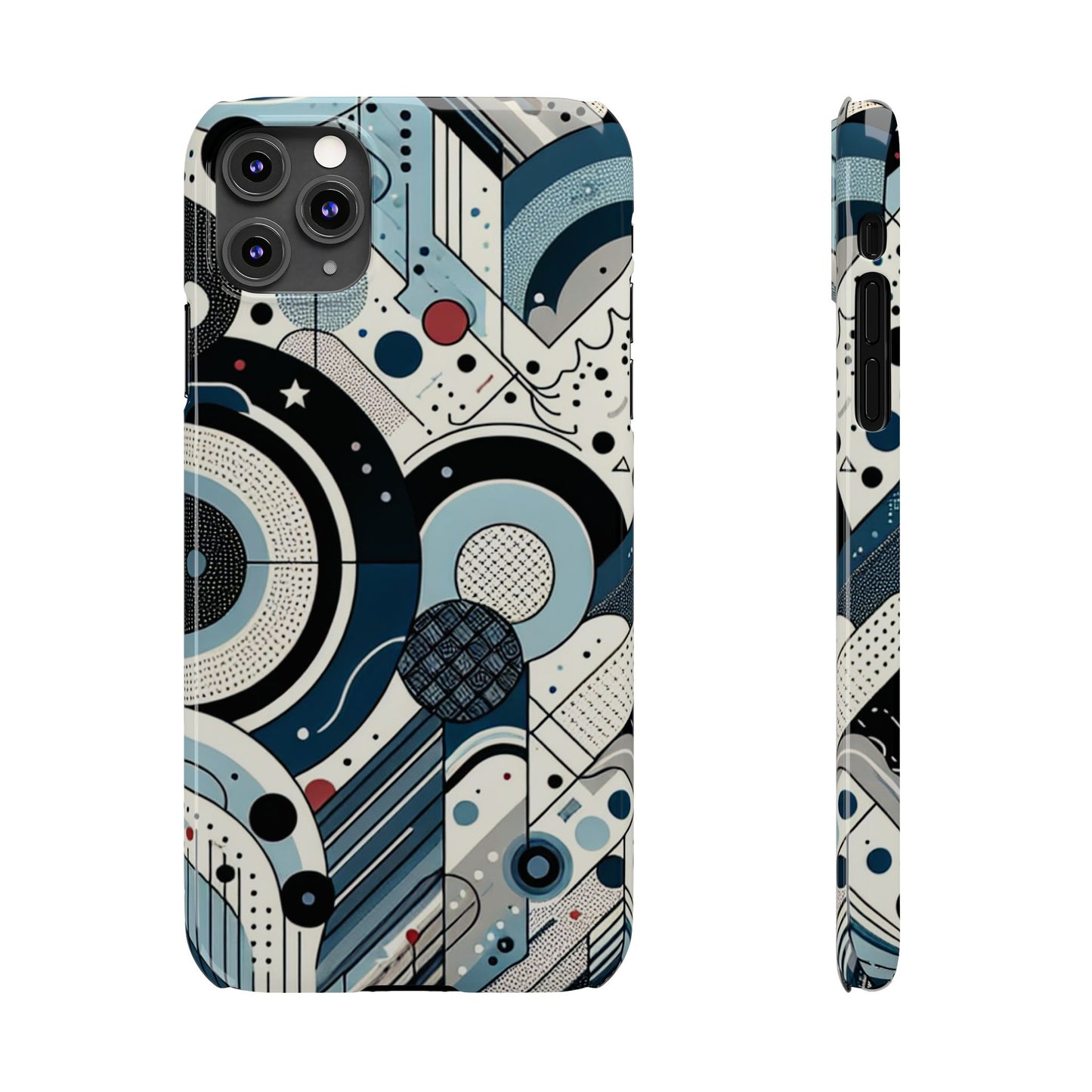 Stylish Geometric Slim Phone Case - Modern Abstract Design