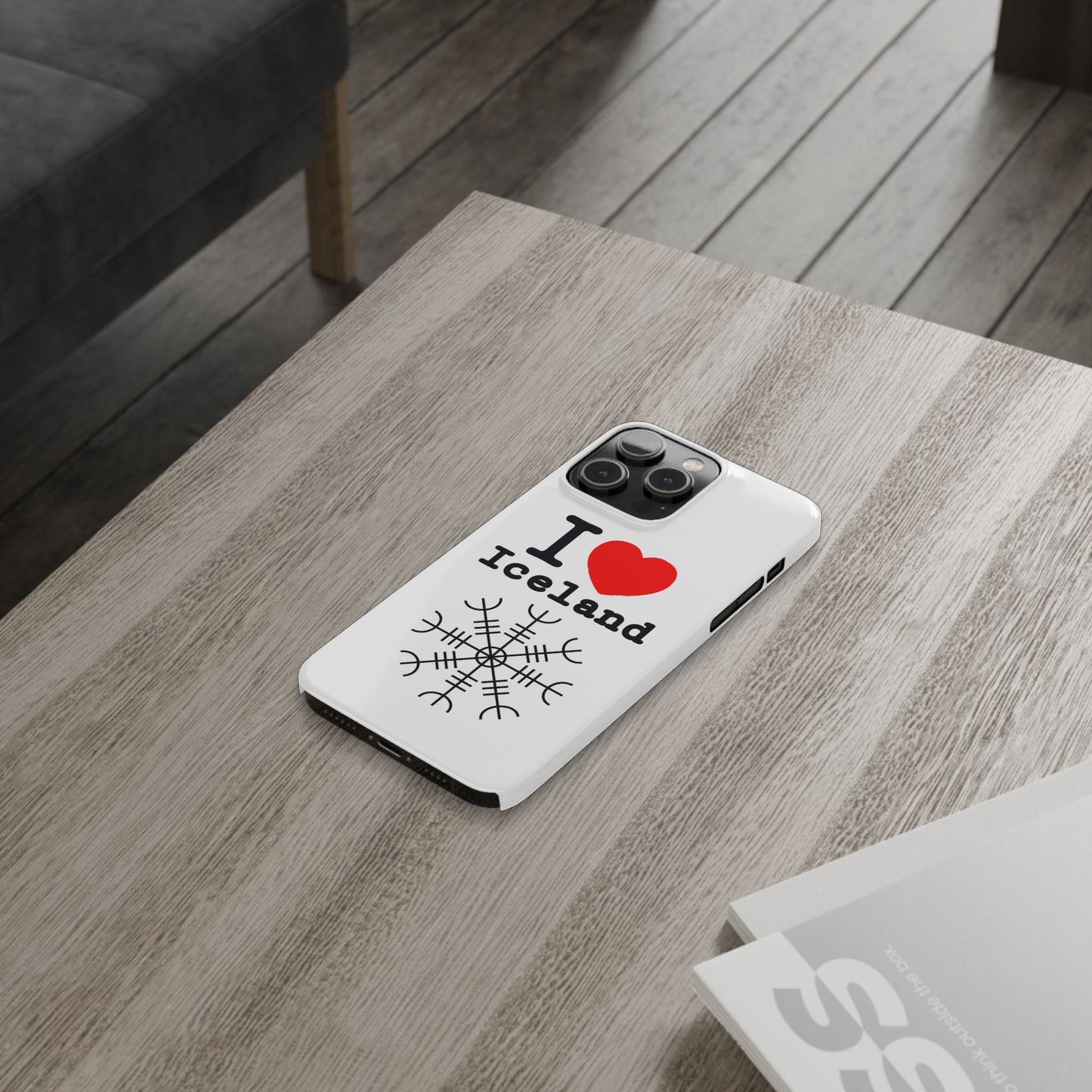 I Love Iceland Slim Phone Case - Stylish & Unique Design for Travelers