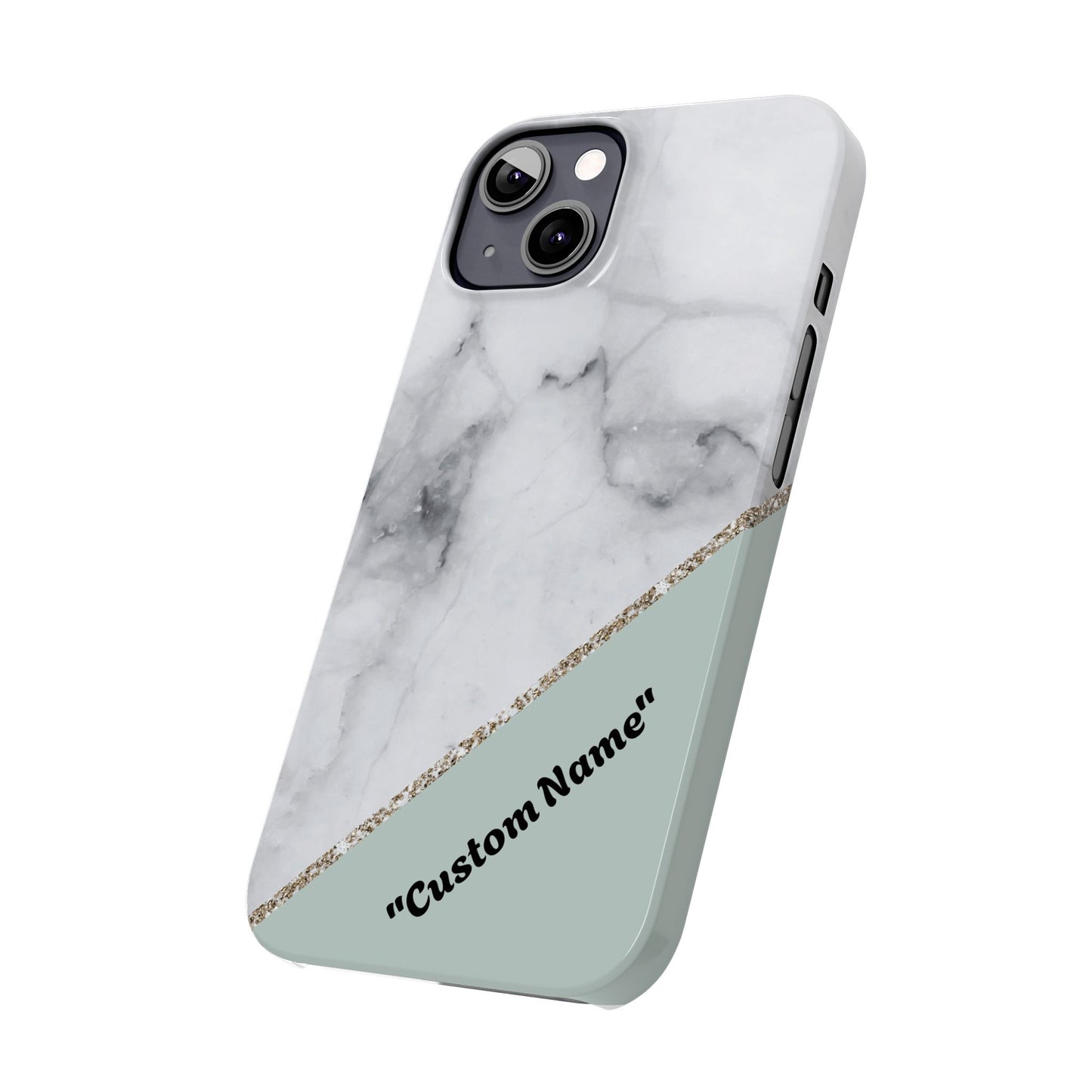 Custom Marble Slim Phone Case - Personalized Design for Trendy Protection