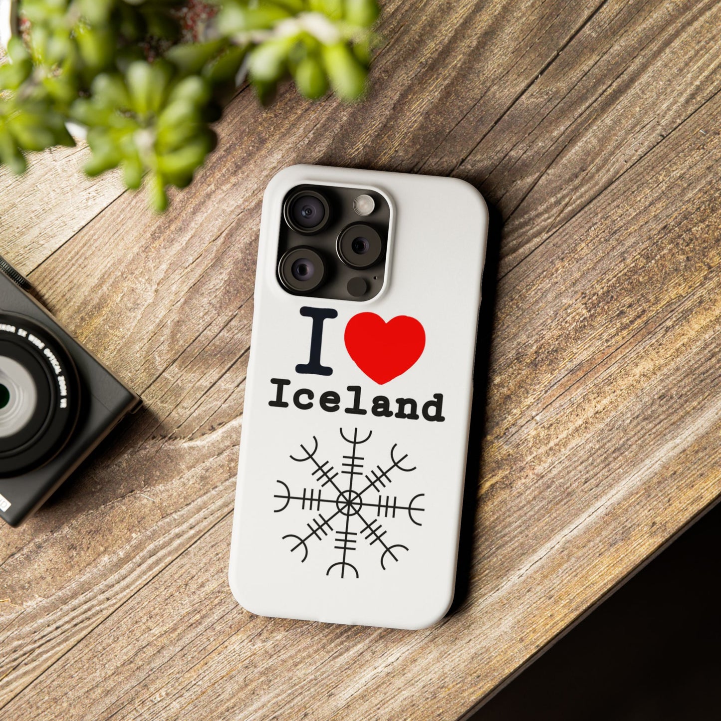 I Love Iceland Slim Phone Case - Stylish & Unique Design for Travelers