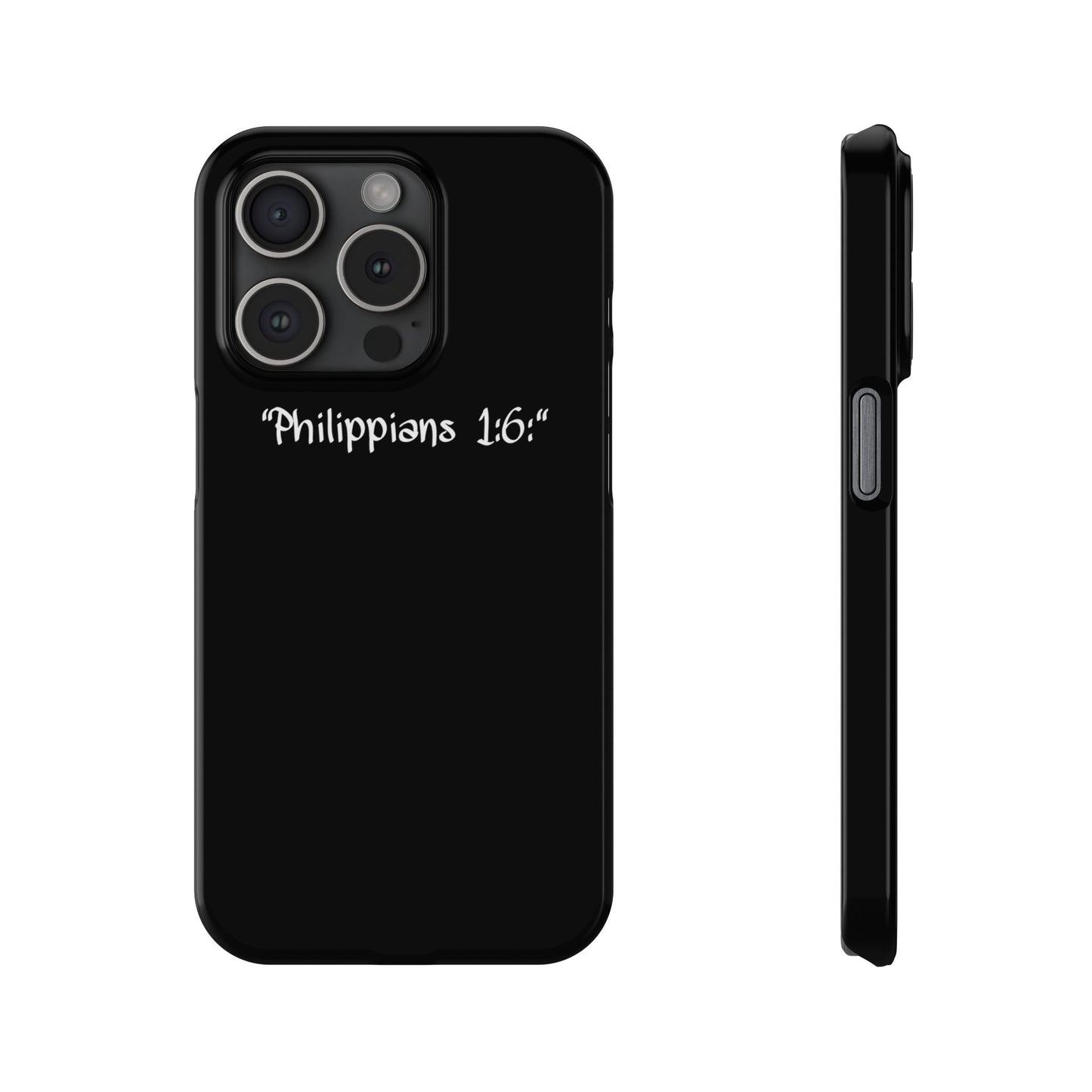 Bible verse "Philippians 1:6" - iPhone Case