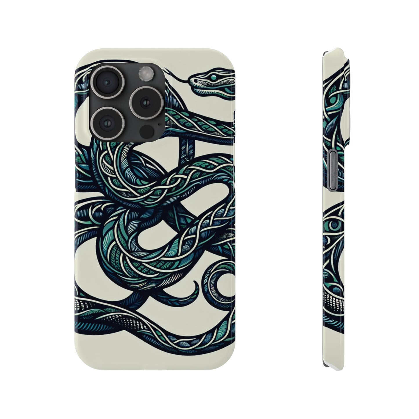 Artistic Snake Slim Phone Case - Unique Design for Nature Lovers