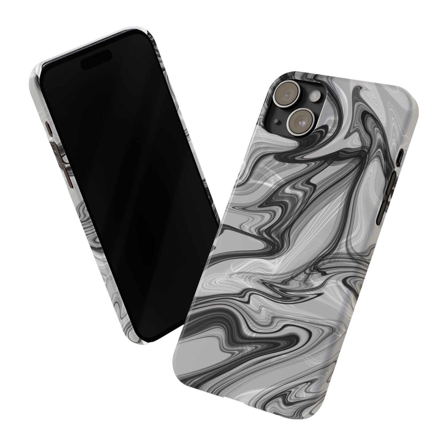 Stylish Black and Gray Abstract Slim Phone Case