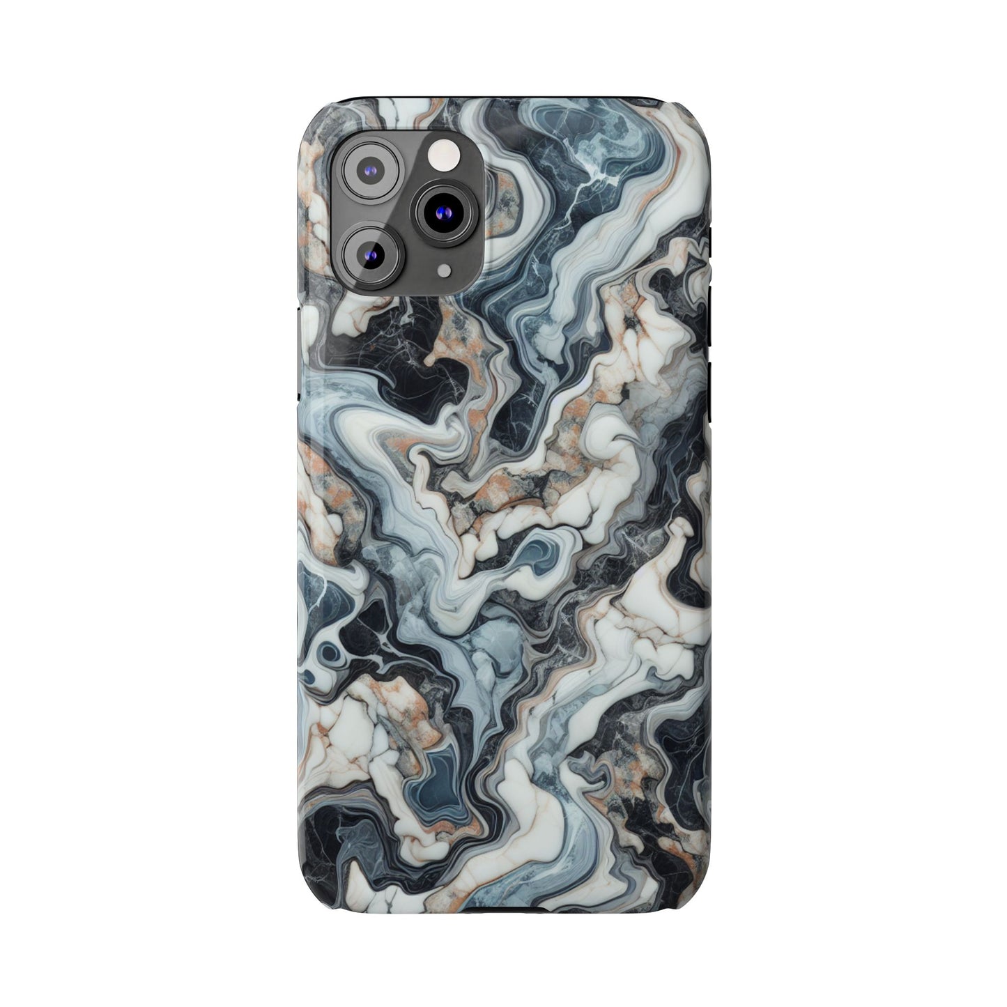 Artistic Marble Slim Phone Case - Elegant Design for Modern Aesthetics