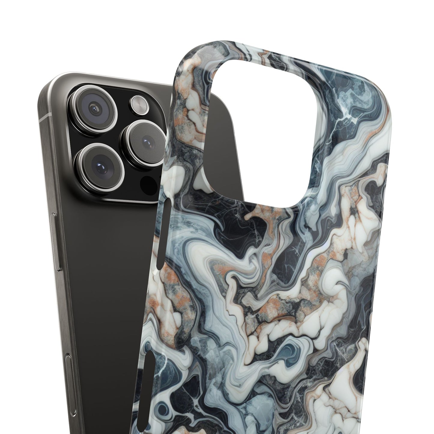 Artistic Marble Slim Phone Case - Elegant Design for Modern Aesthetics