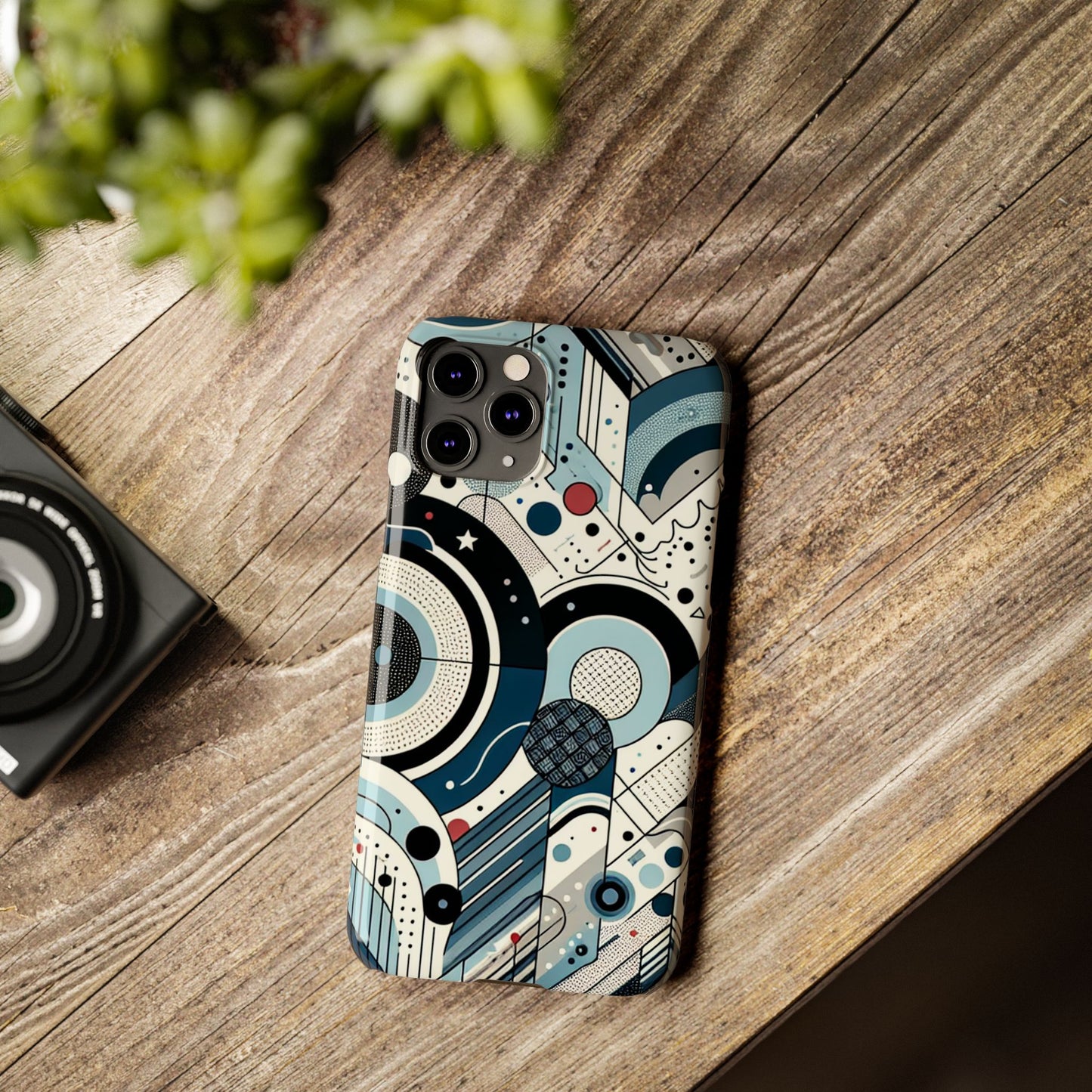 Stylish Geometric Slim Phone Case - Modern Abstract Design