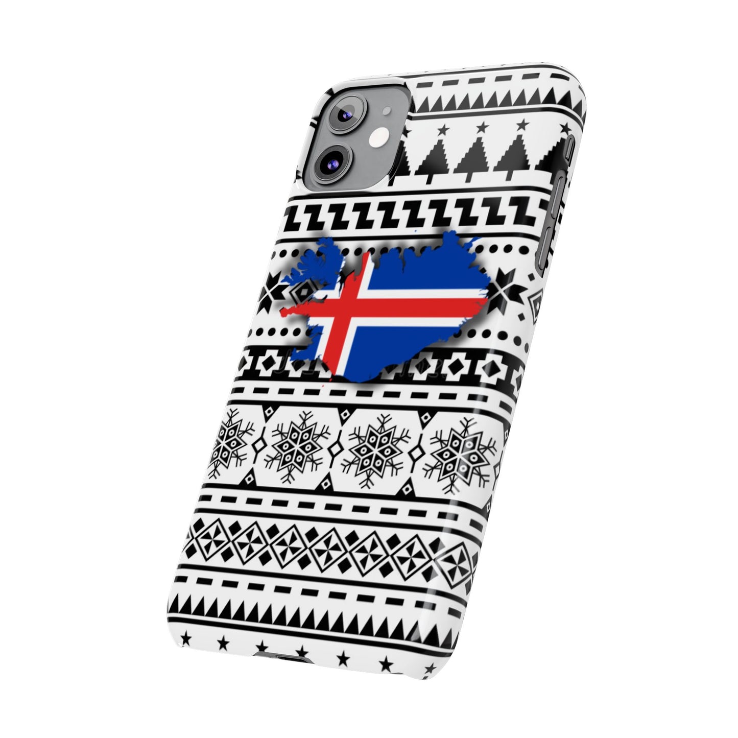 Icelandic Knit Pattern Slim Phone Case | Holiday Gift for Travelers