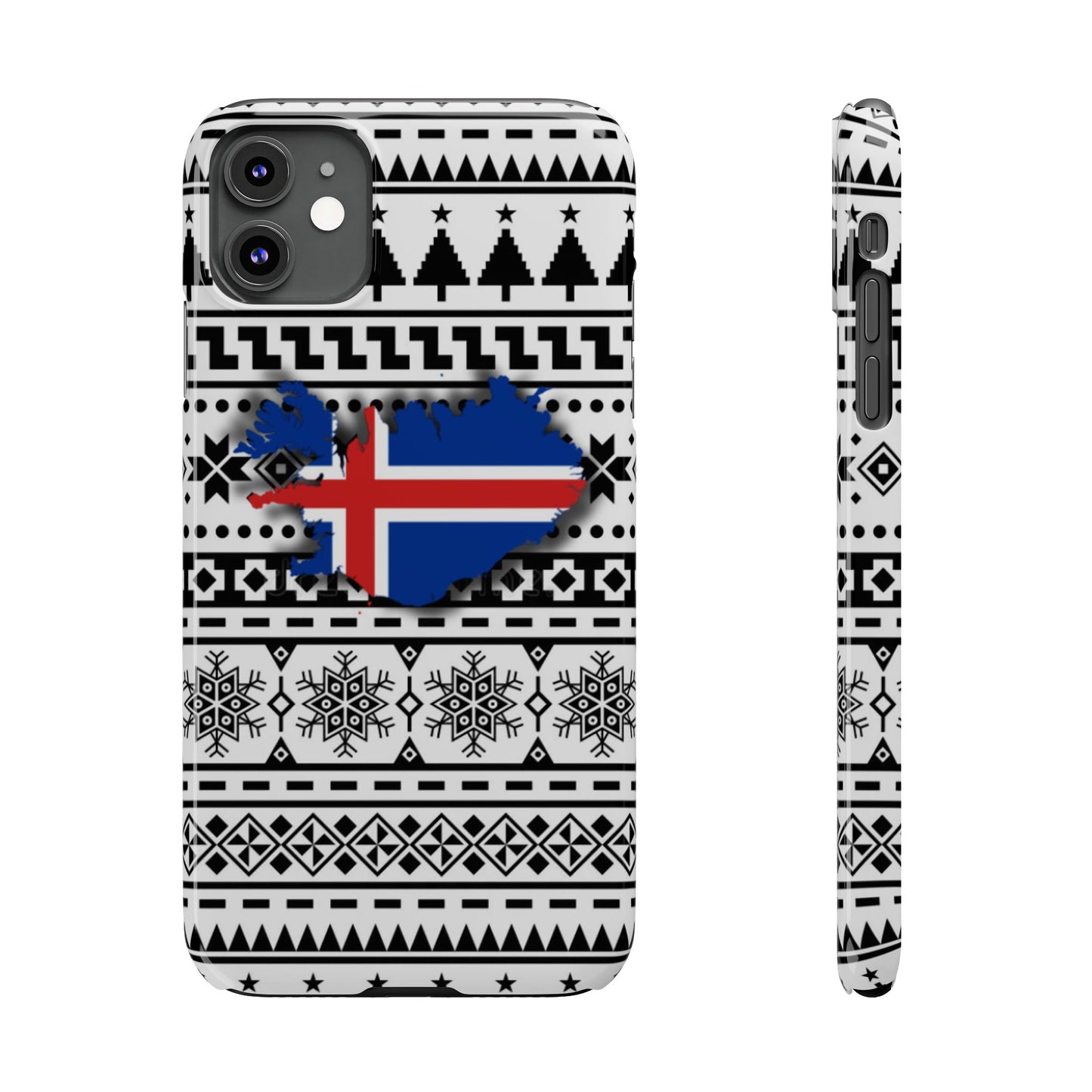 Icelandic Knit Pattern Slim Phone Case | Holiday Gift for Travelers