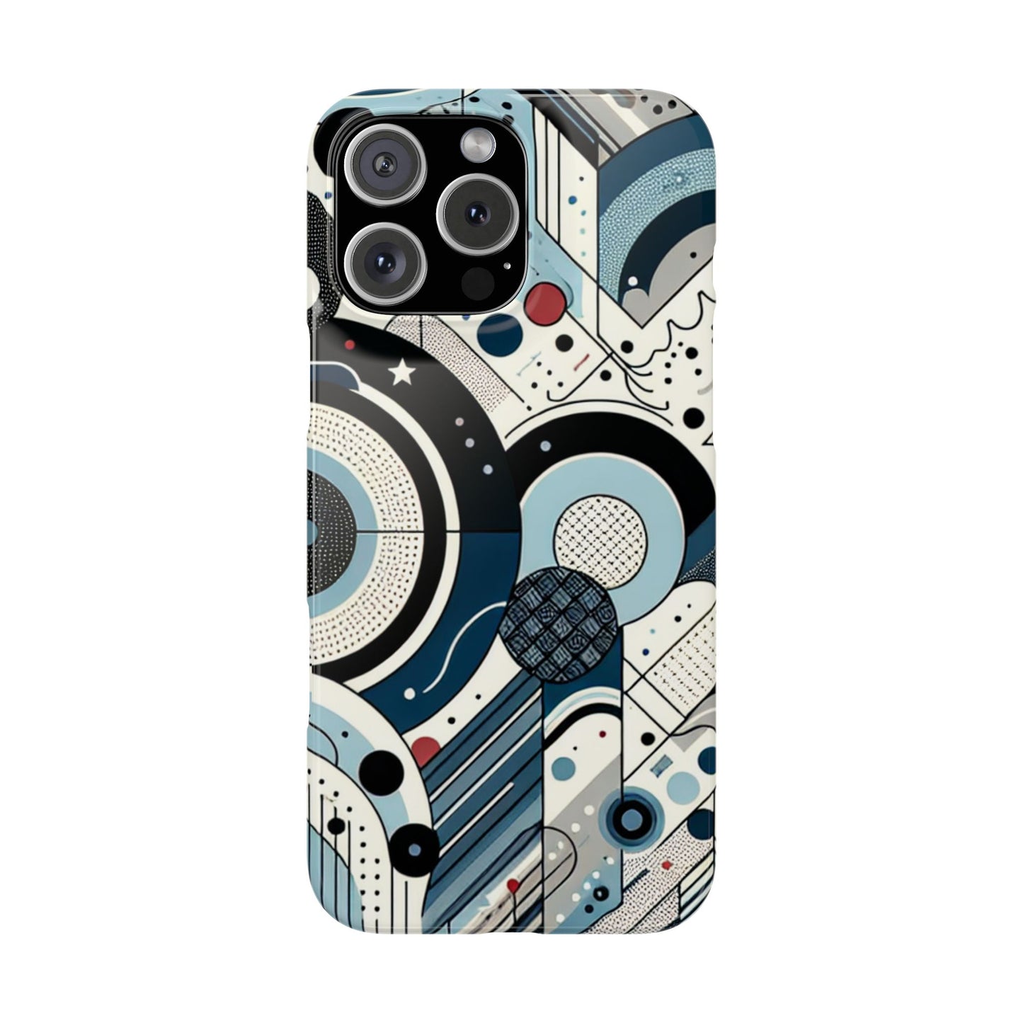 Stylish Geometric Slim Phone Case - Modern Abstract Design