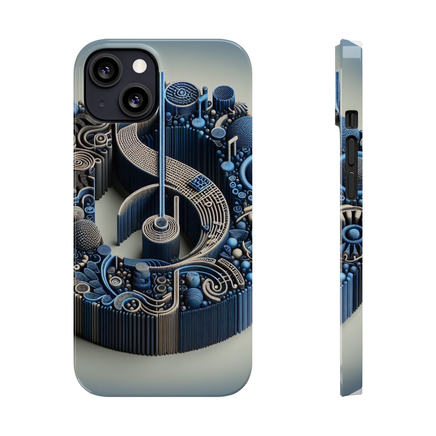 Abstract Musical Note Slim Phone Case - Modern Design for Music Lovers