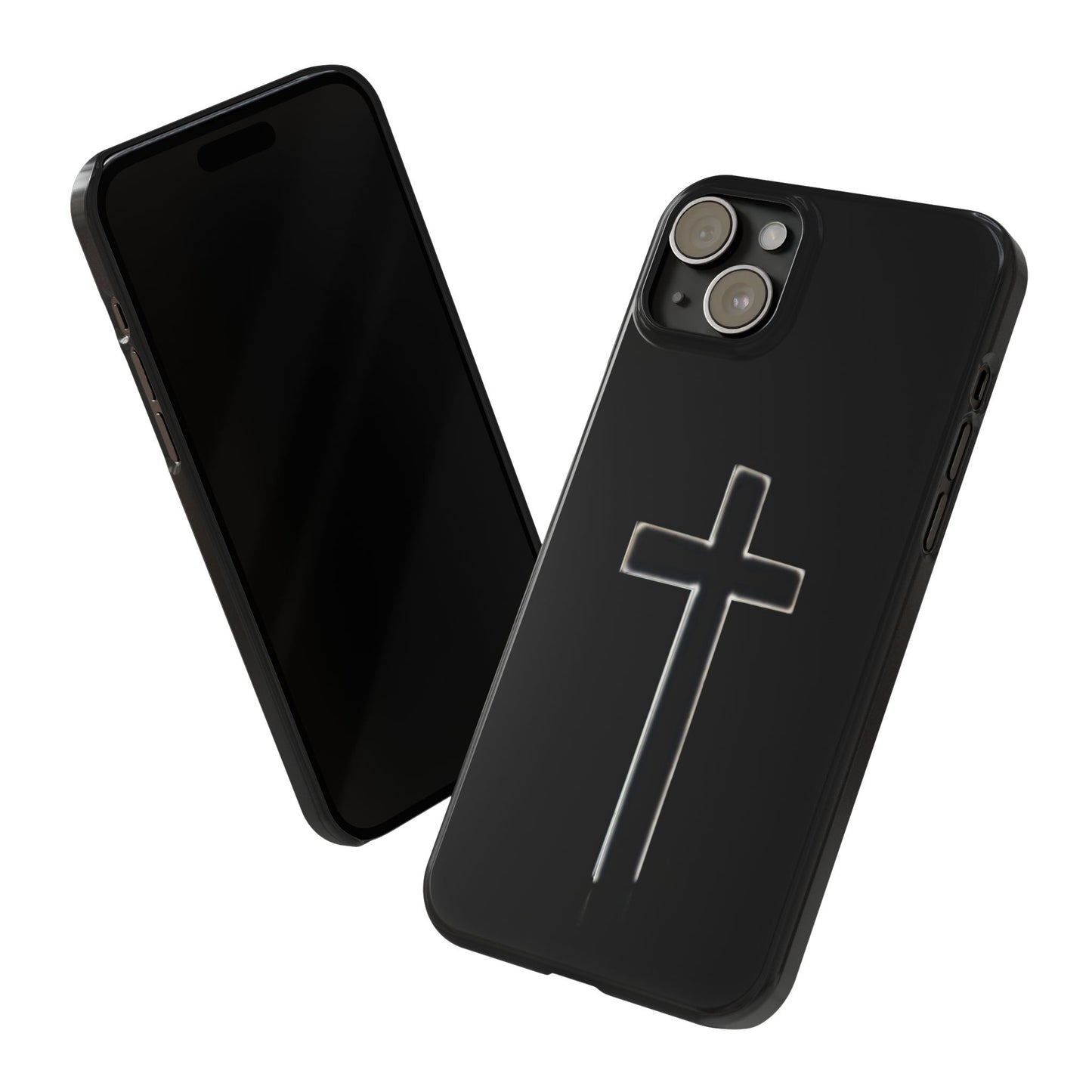 Inspirational Slim Phone Case with Cross Design