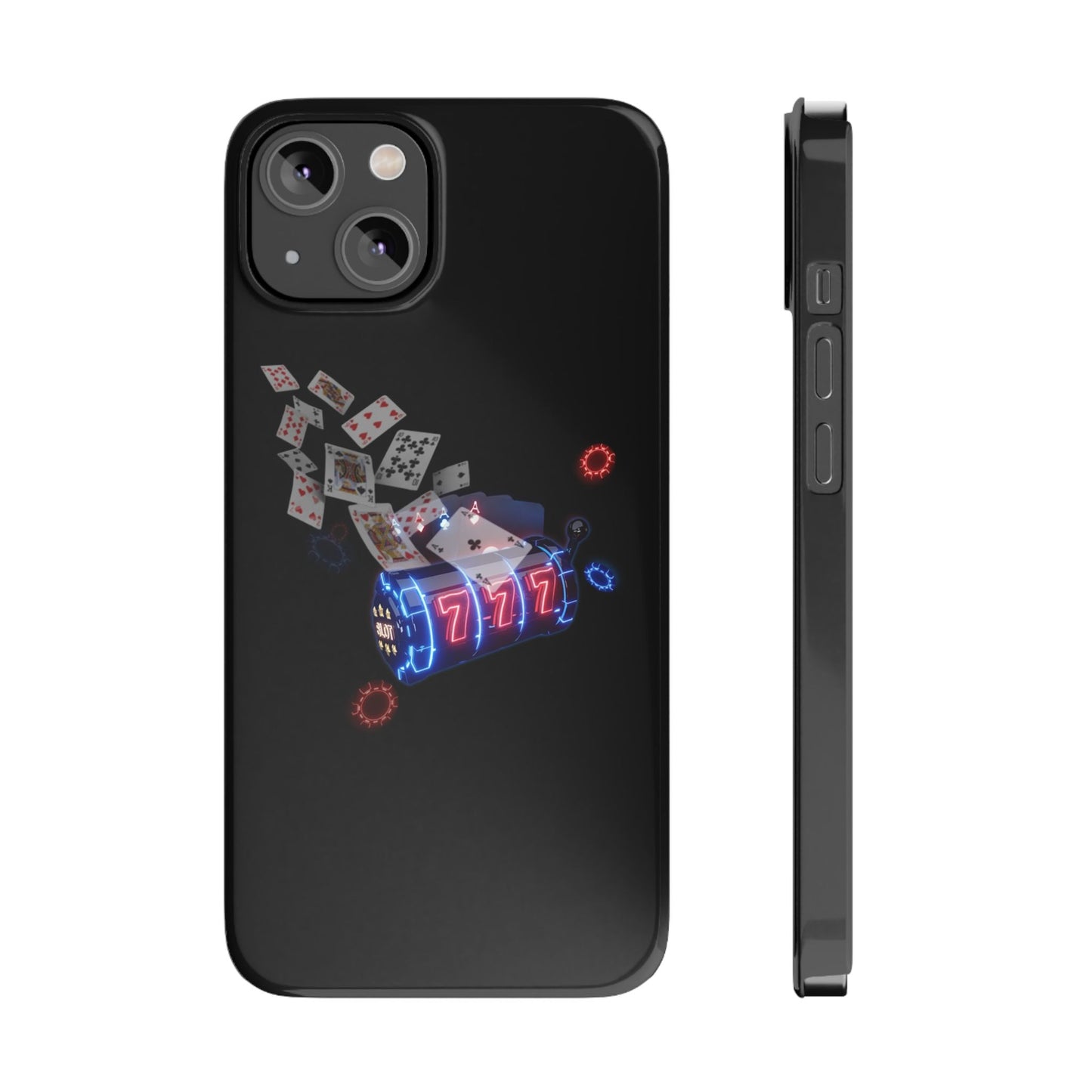 Lucky 777 Slim Phone Case - Casino Vibe, Perfect for Gamblers and Card Players