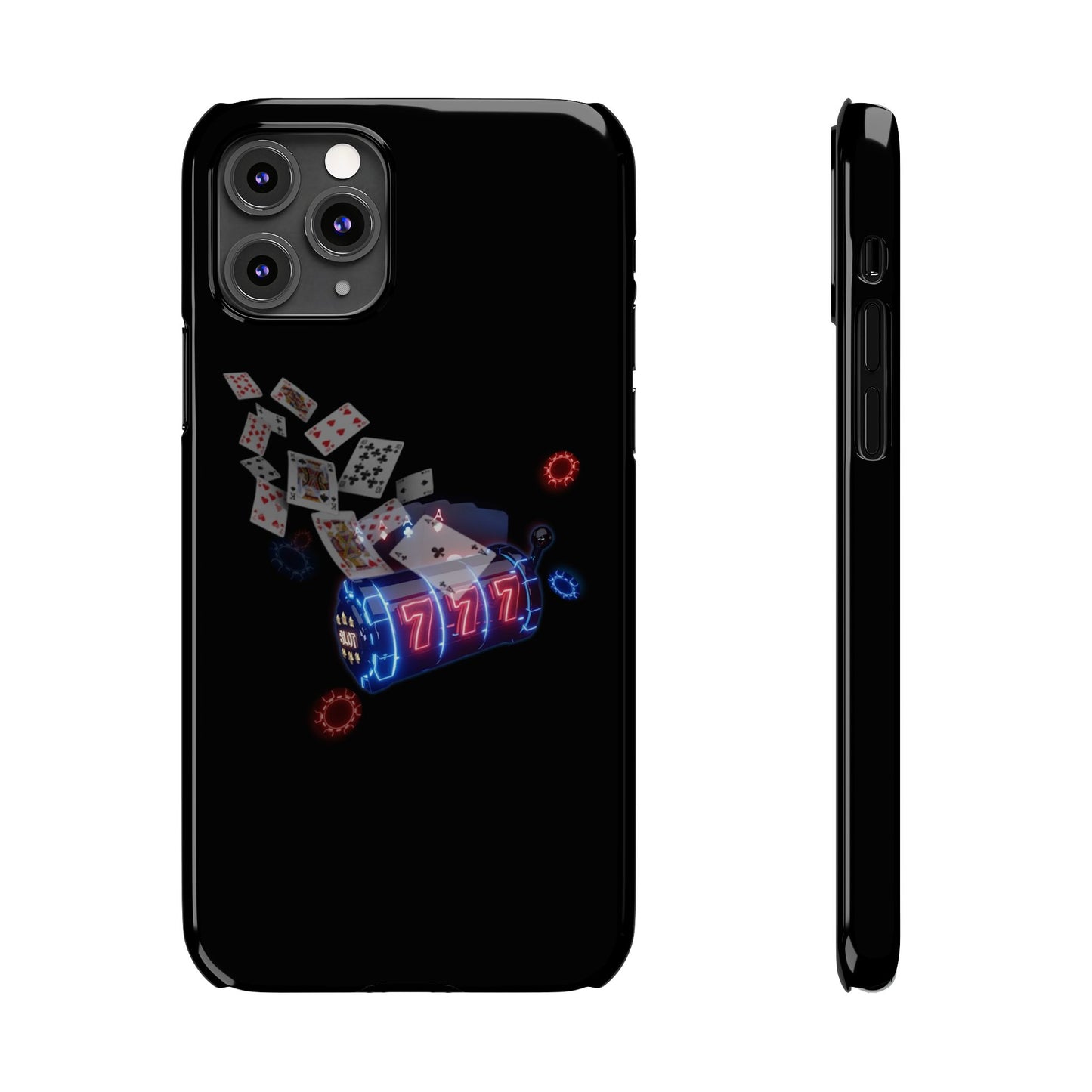 Lucky 777 Slim Phone Case - Casino Vibe, Perfect for Gamblers and Card Players