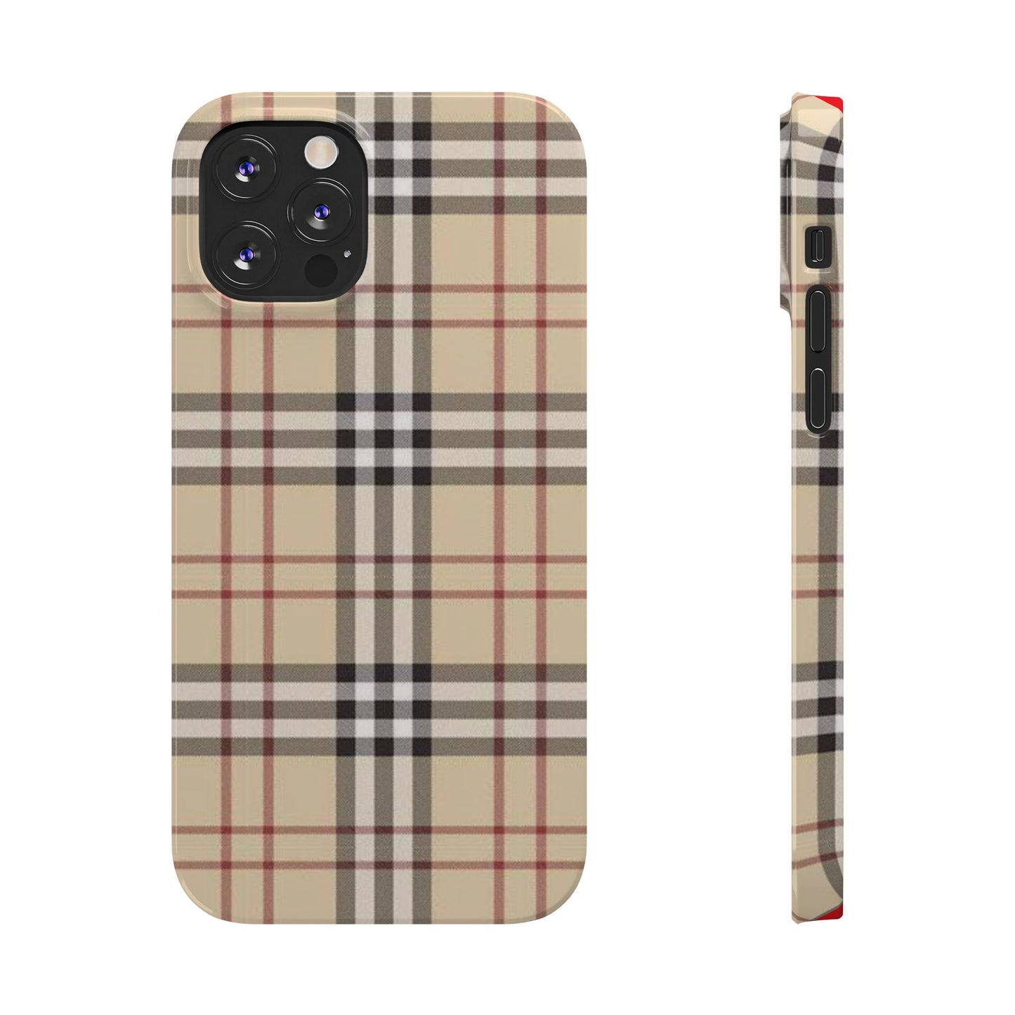 Classic Plaid Slim Phone Case - Stylish and Durable Protective Cover