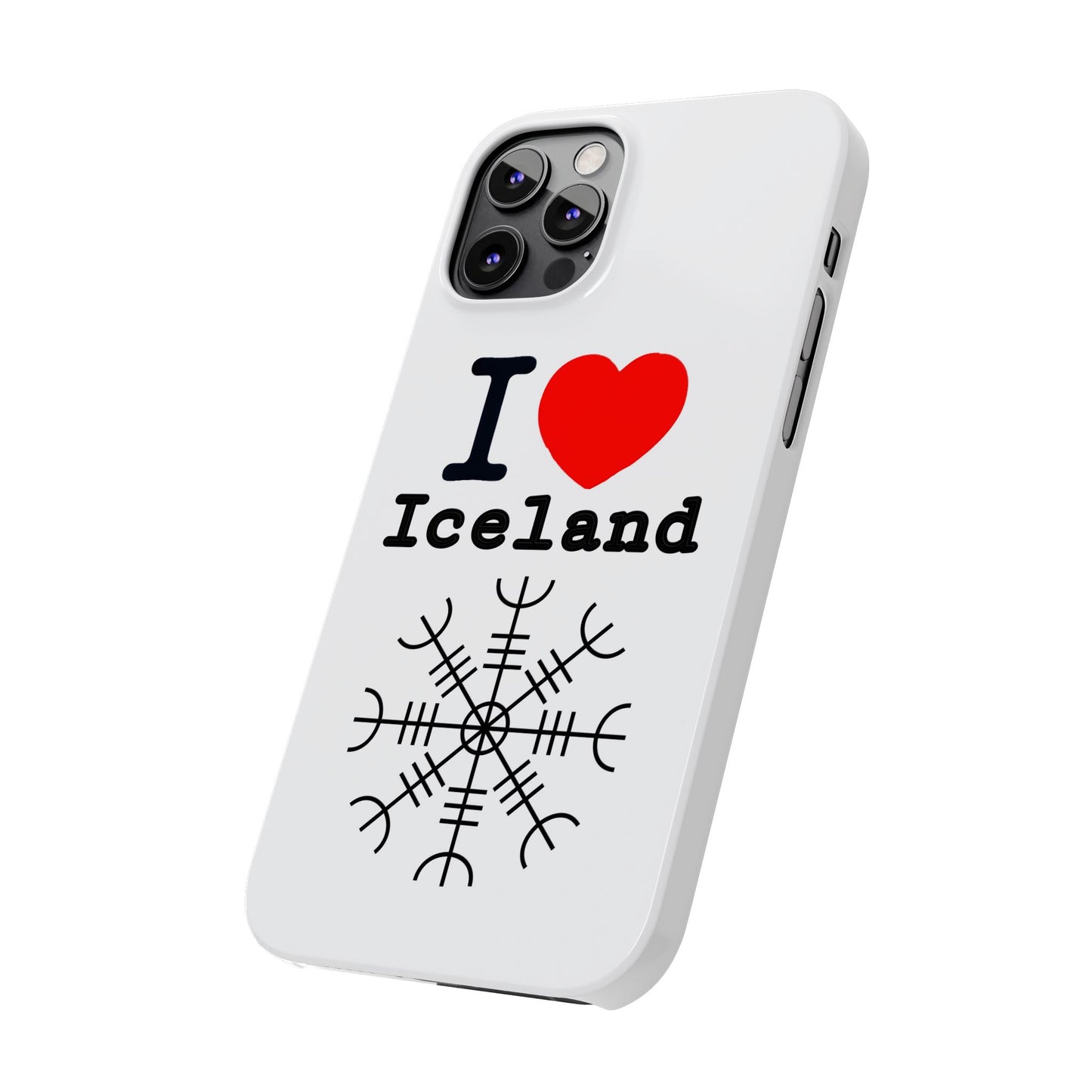 I Love Iceland Slim Phone Case - Stylish & Unique Design for Travelers