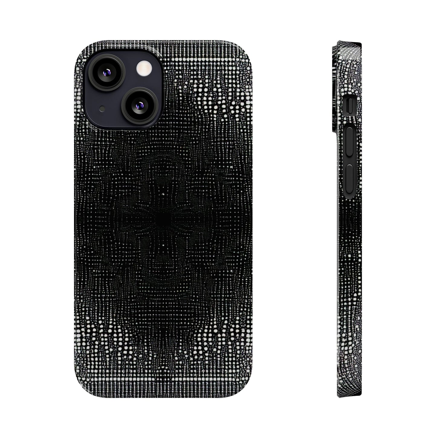 Glamorous Black Diamond Pattern Slim Phone Case