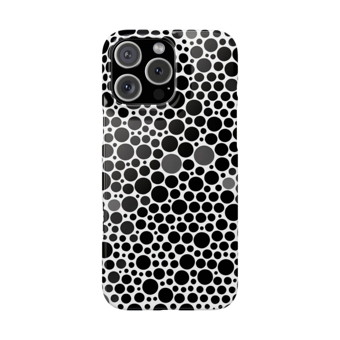 Modern Black Polka Dot Slim Phone Case - Stylish & Protective Cover