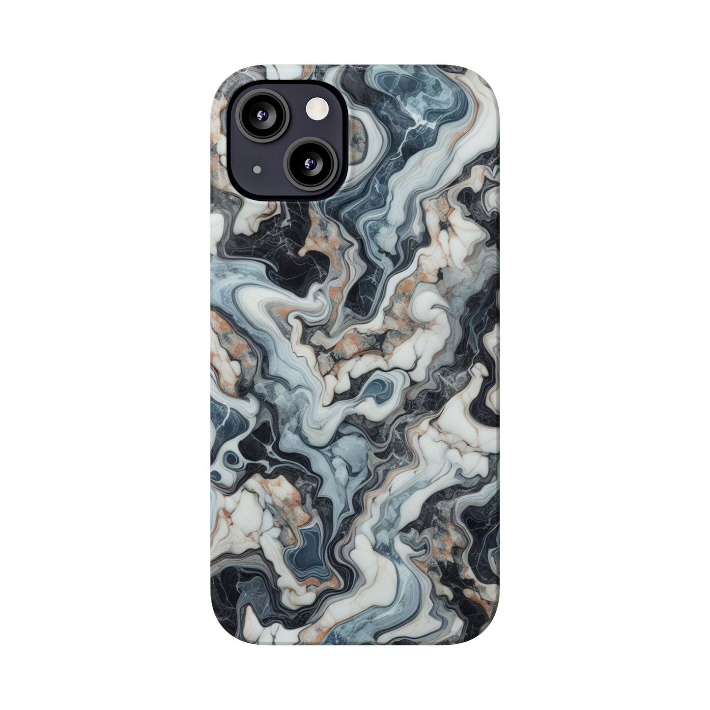 Artistic Marble Slim Phone Case - Elegant Design for Modern Aesthetics