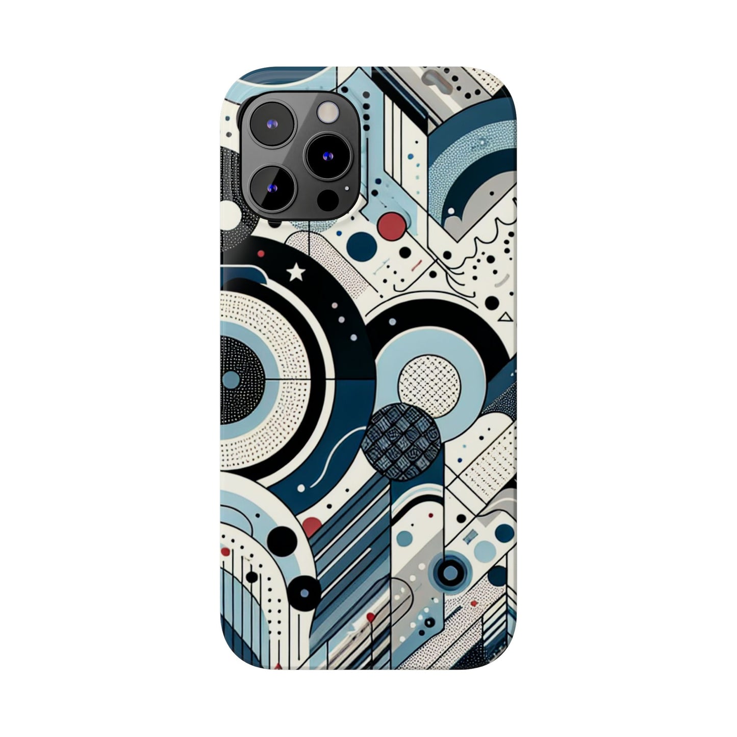 Stylish Geometric Slim Phone Case - Modern Abstract Design