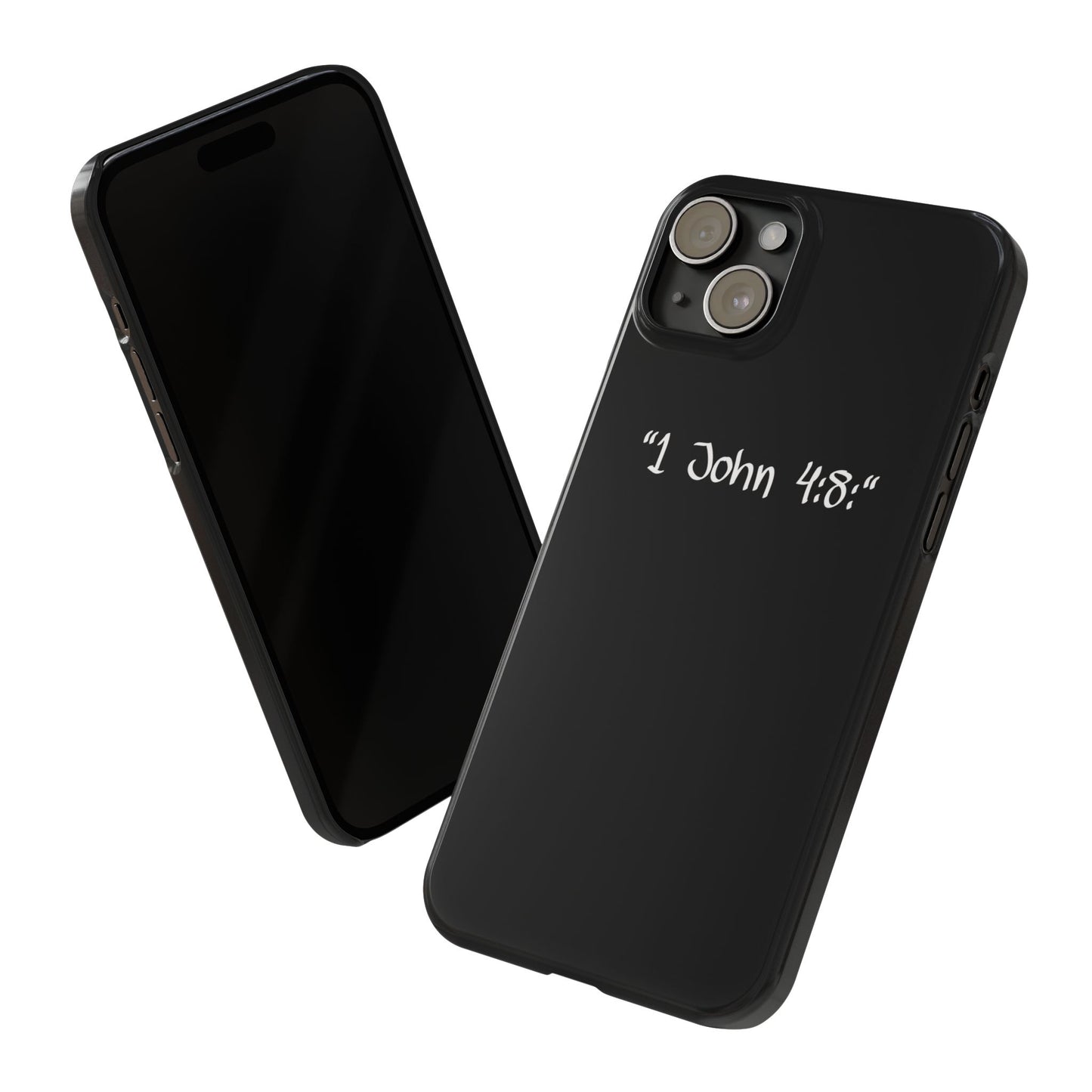 Bible verse "1 John 4:8" - iPhone Case