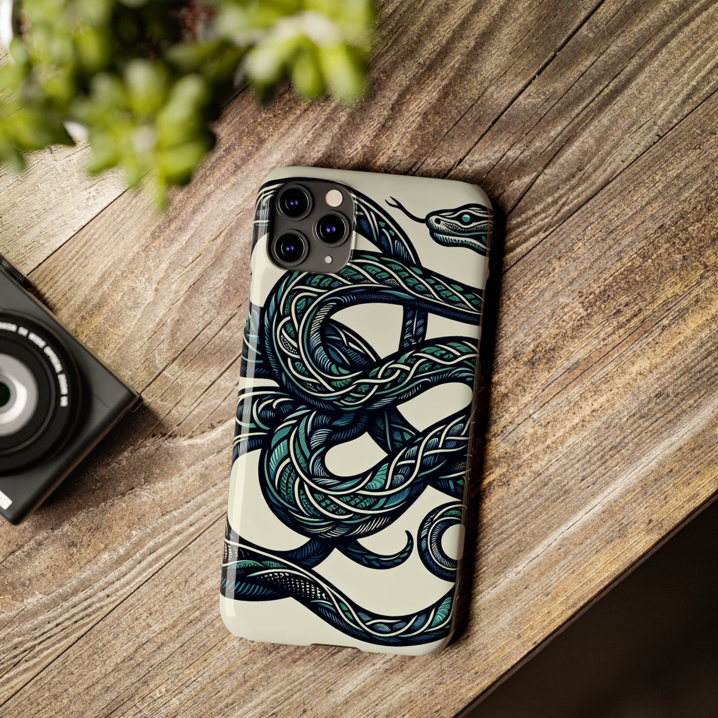 Artistic Snake Slim Phone Case - Unique Design for Nature Lovers