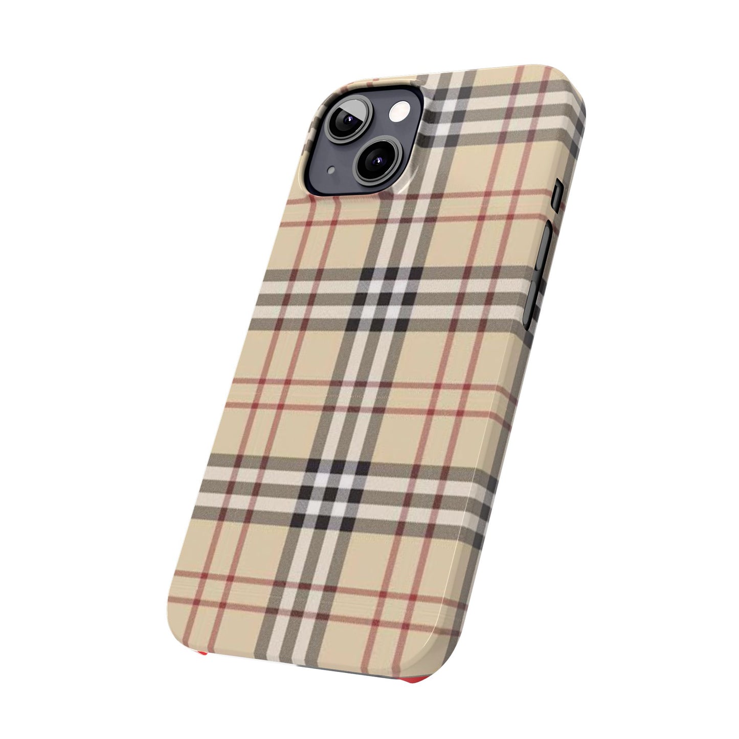 Classic Plaid Slim Phone Case - Stylish and Durable Protective Cover