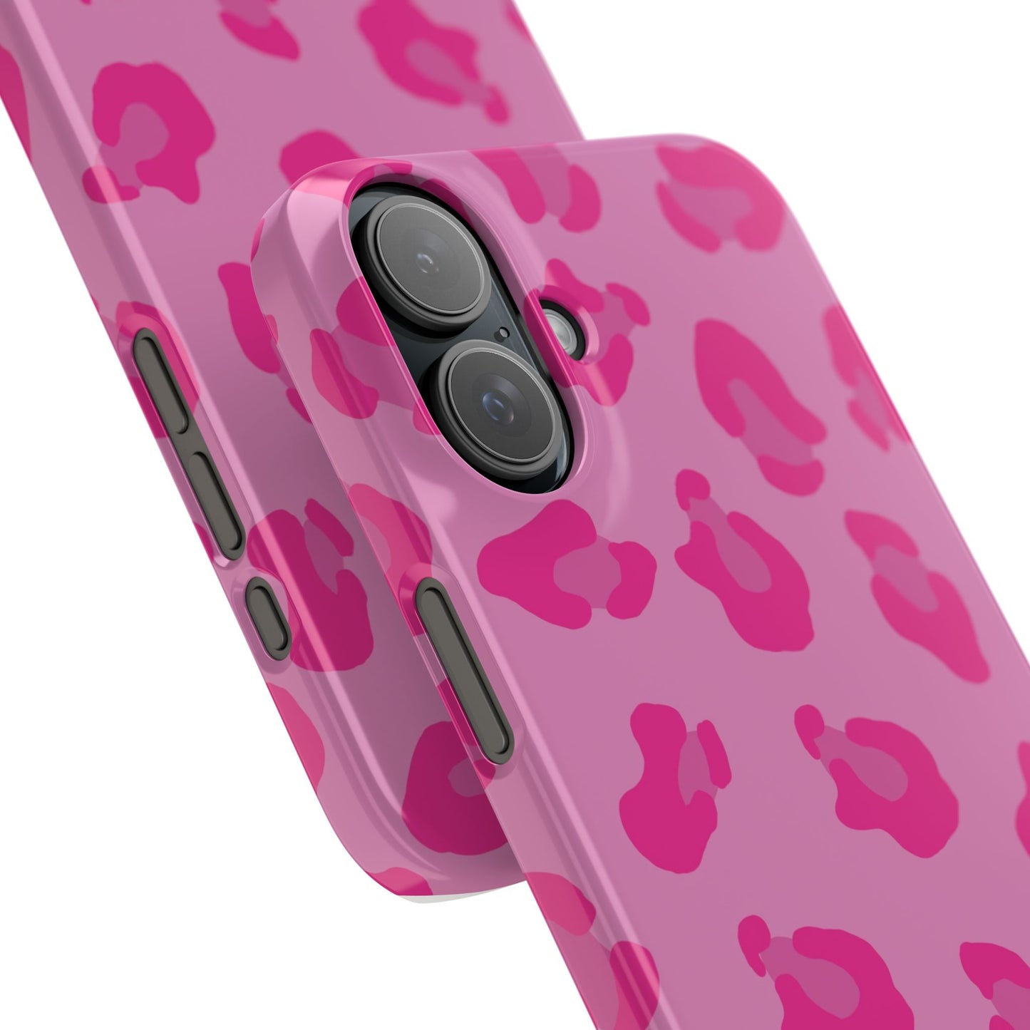 Pink Leopard Print Slim Phone Case - Stylish & Trendy Protection