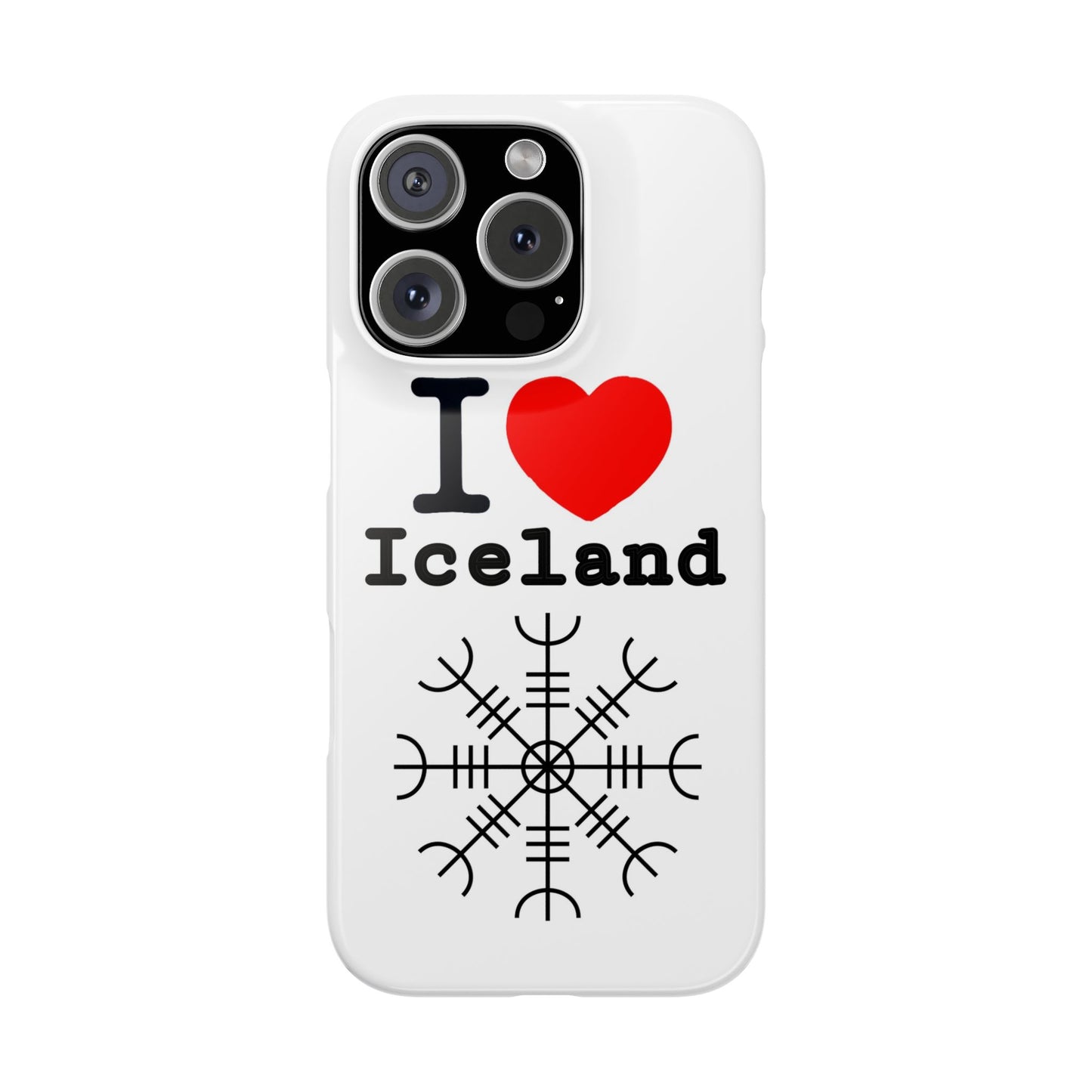 I Love Iceland Slim Phone Case - Stylish & Unique Design for Travelers