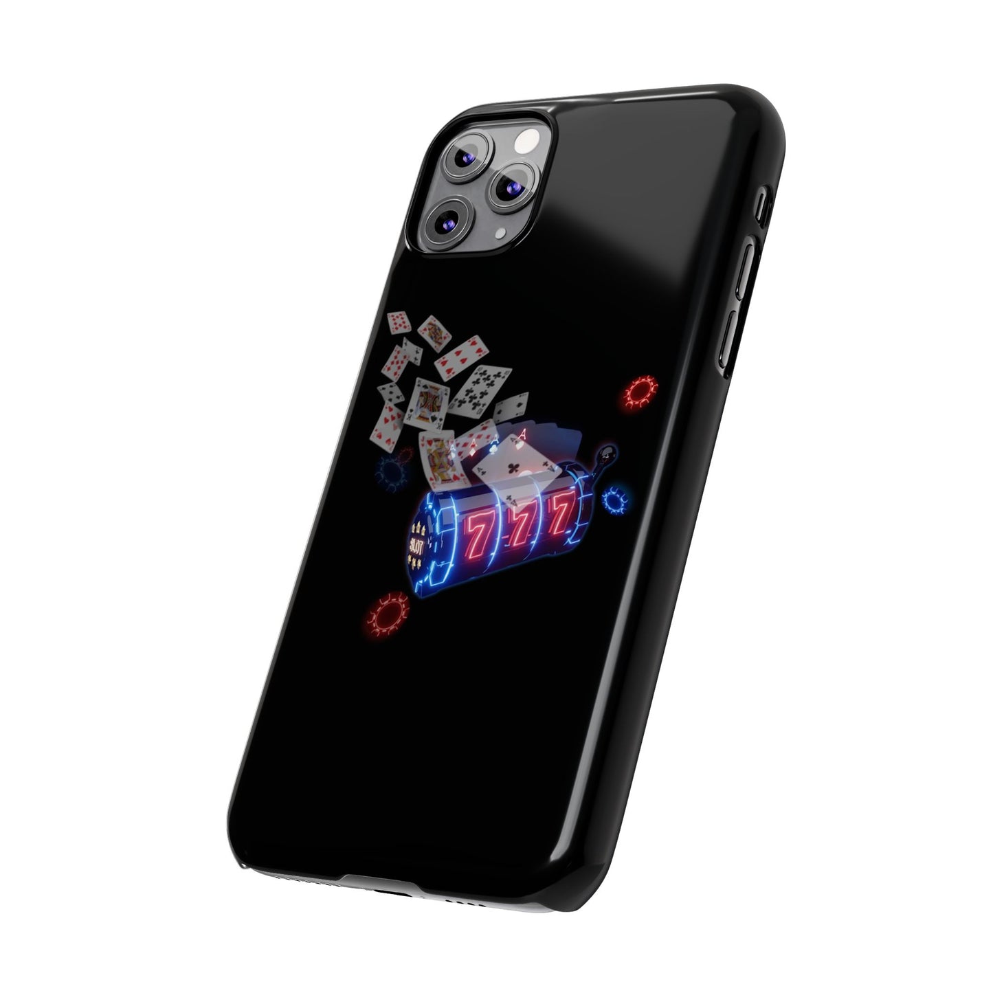 Lucky 777 Slim Phone Case - Casino Vibe, Perfect for Gamblers and Card Players