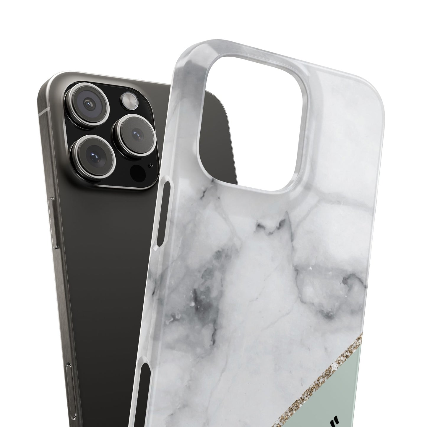 Custom Marble Slim Phone Case - Personalized Design for Trendy Protection