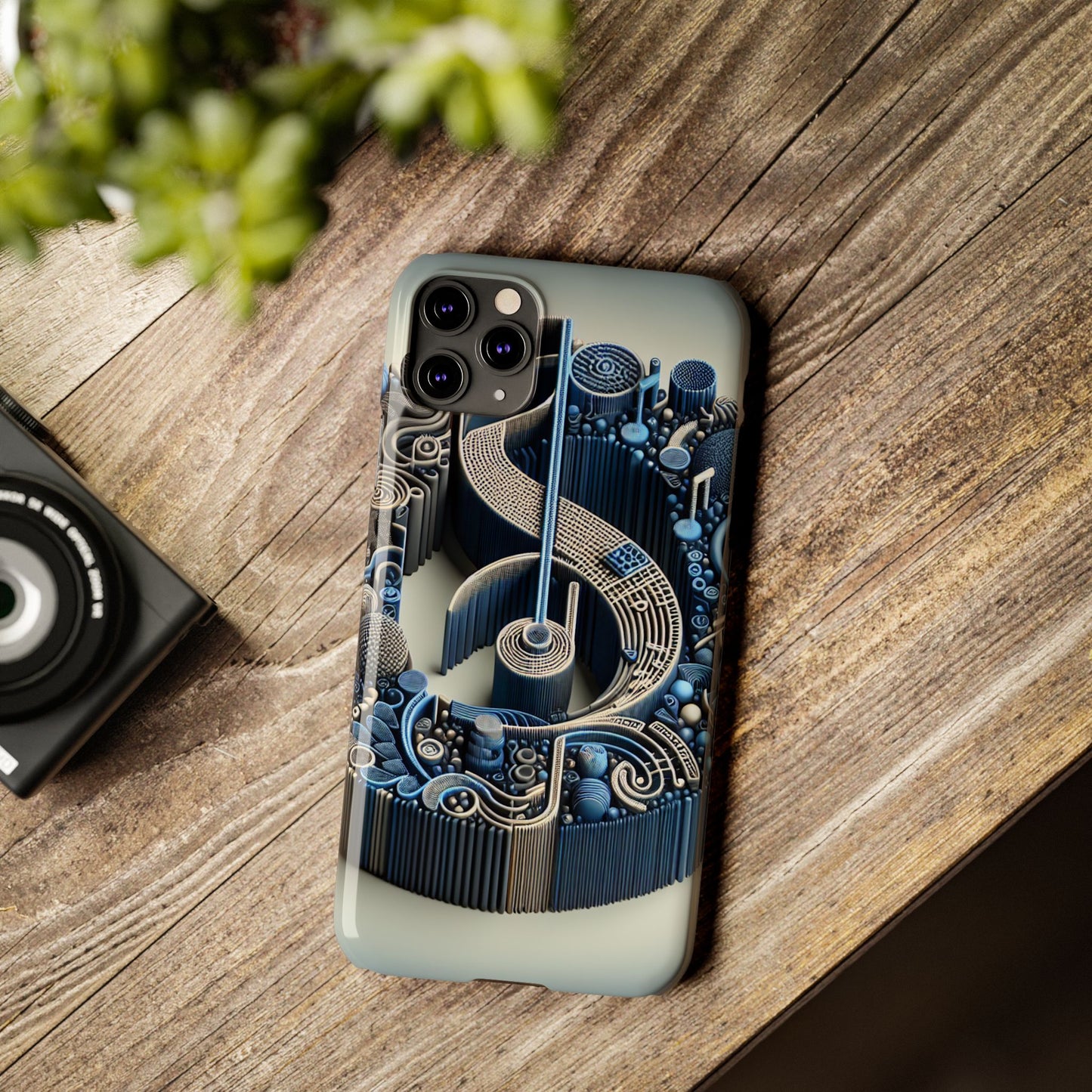 Abstract Musical Note Slim Phone Case - Modern Design for Music Lovers