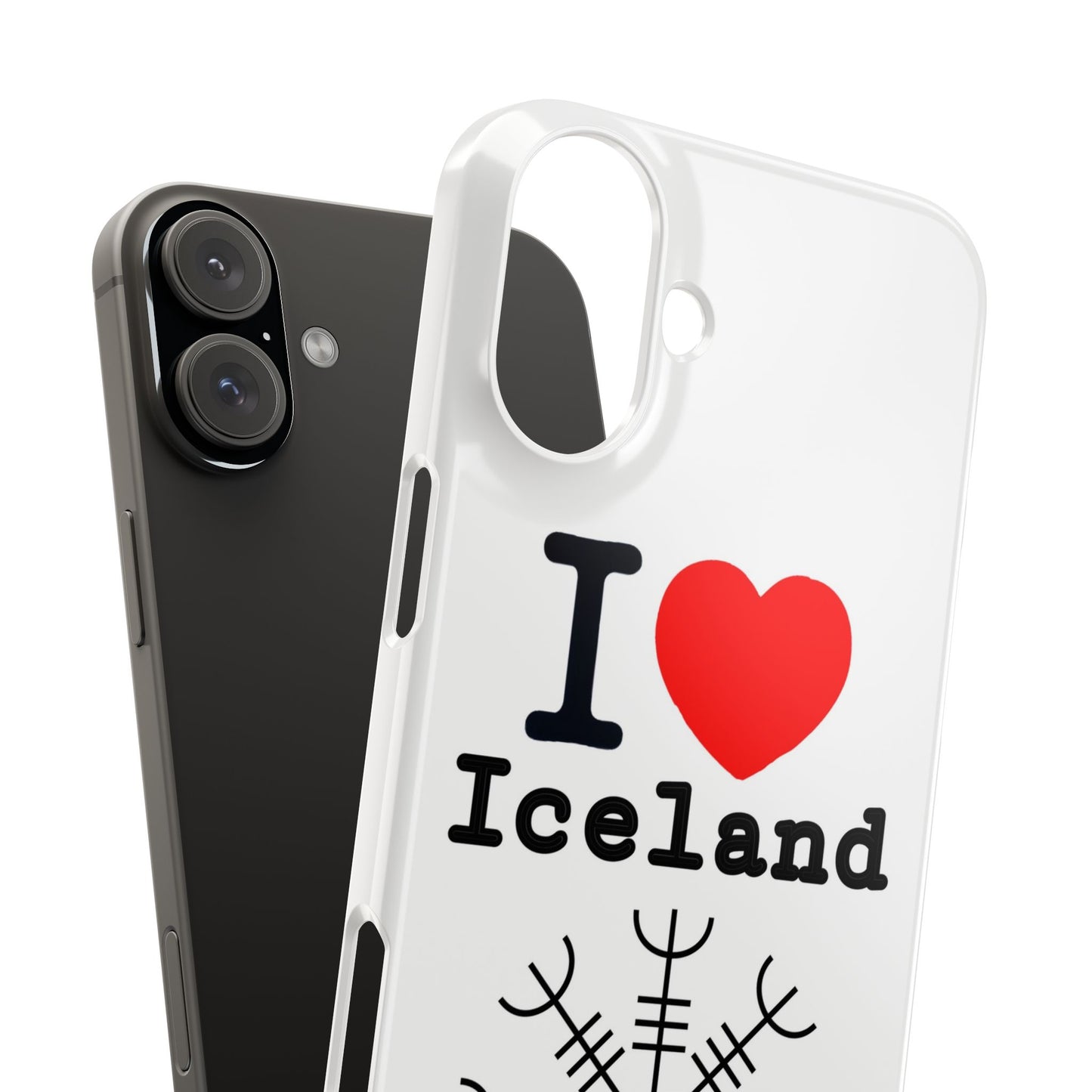 I Love Iceland Slim Phone Case - Stylish & Unique Design for Travelers