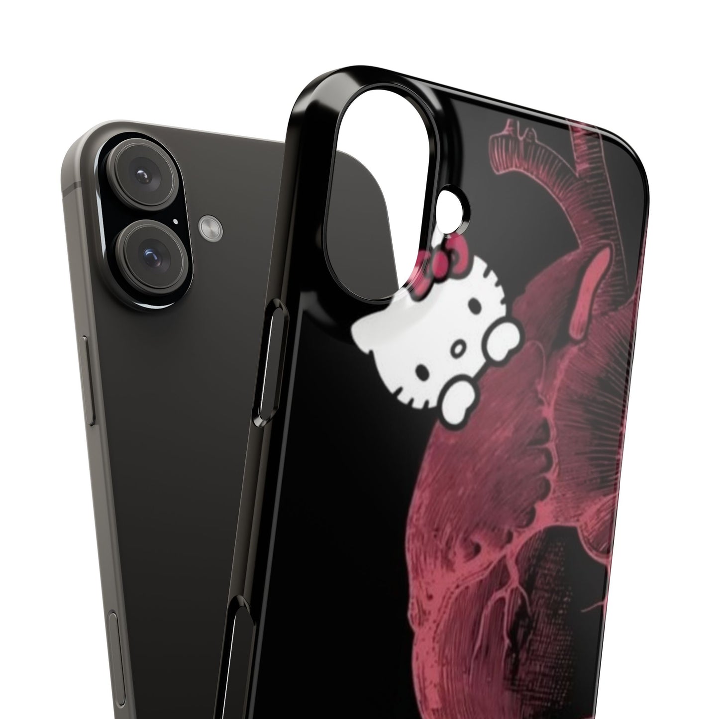 Cute Heartbeat Hello Kitty Slim Phone Case - Stylish Phone Cover for Cat Lovers