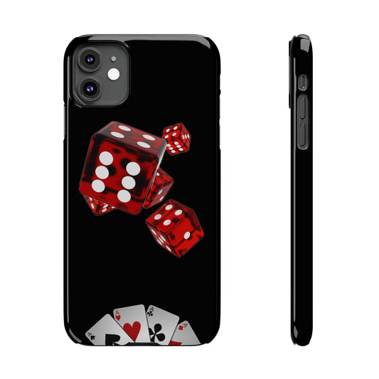 Sleek Casino Dice Slim Phone Case – Perfect for Gamblers and Poker Enthusiasts