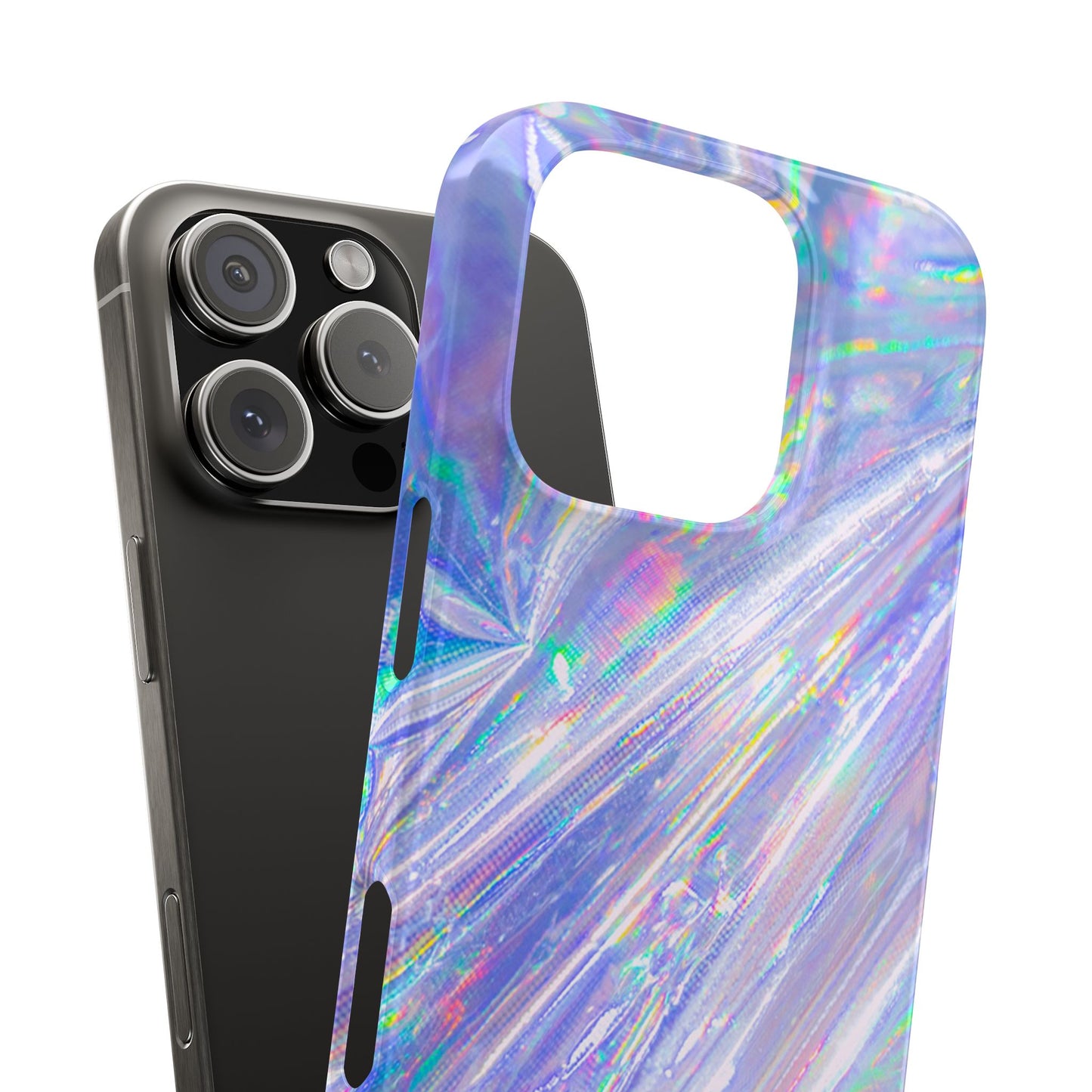 Iridescent Slim Phone Case - Holographic Design for Trendy Protection