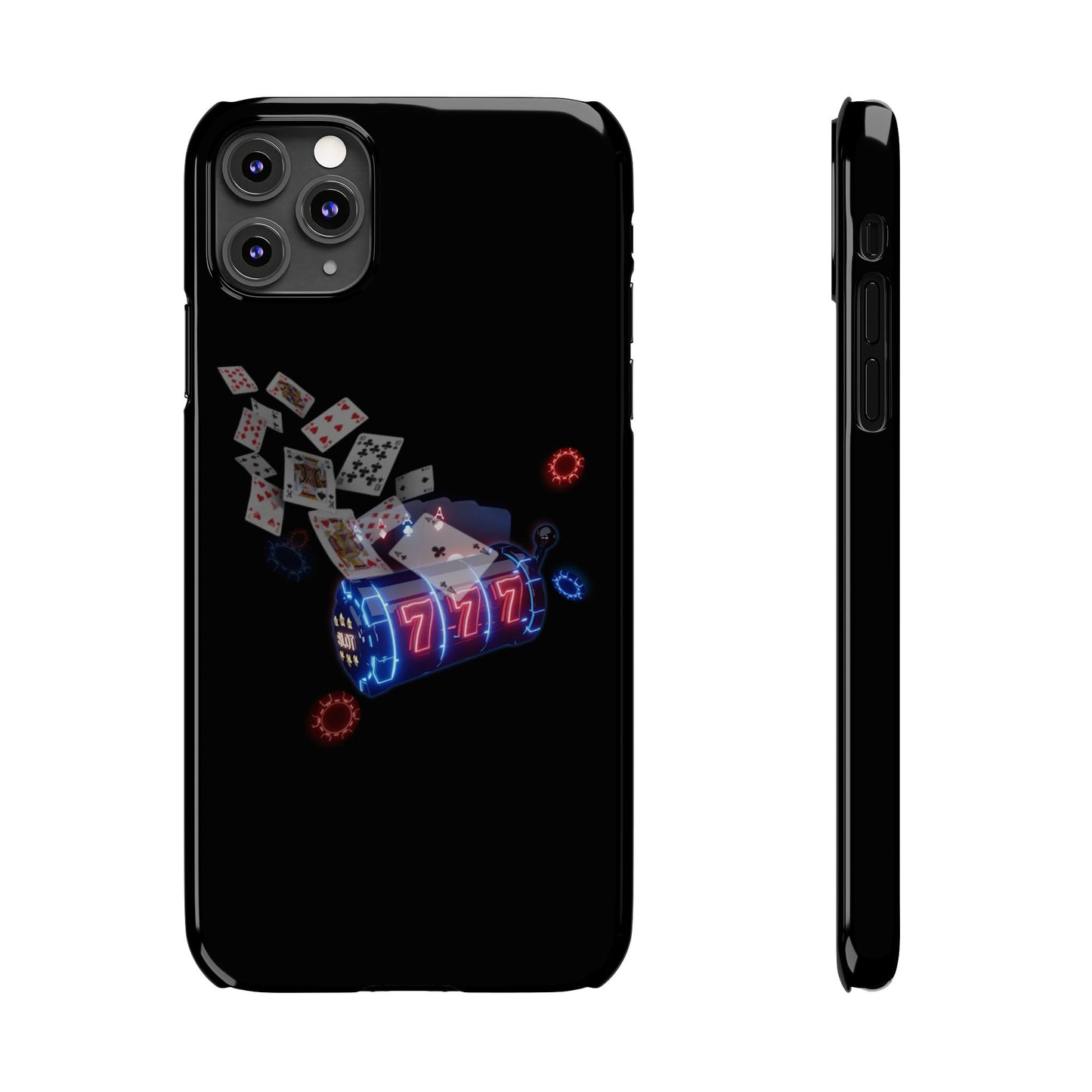 Lucky 777 Slim Phone Case - Casino Vibe, Perfect for Gamblers and Card Players