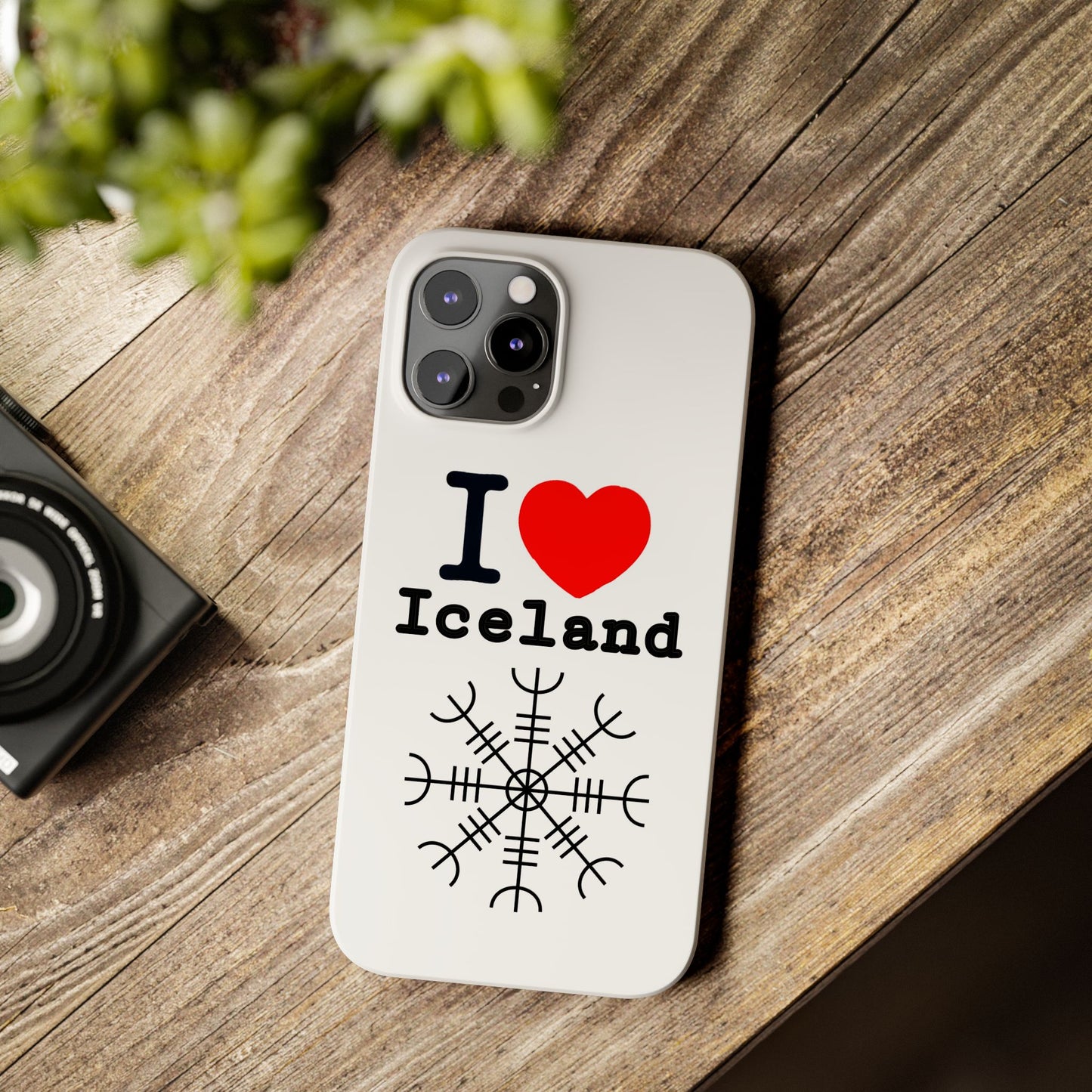 I Love Iceland Slim Phone Case - Stylish & Unique Design for Travelers