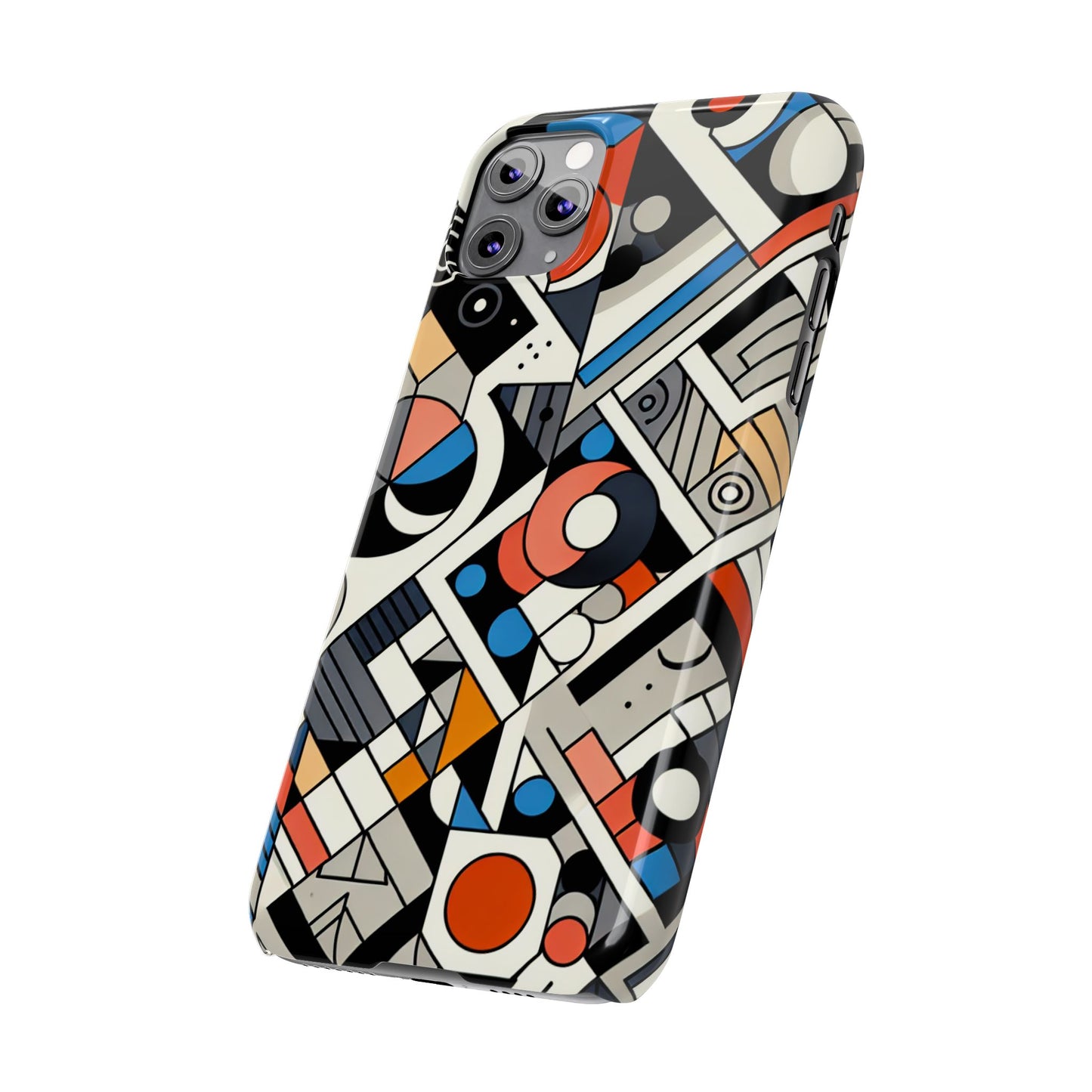 Modern Abstract Slim Phone Case - Colorful Geometric Design