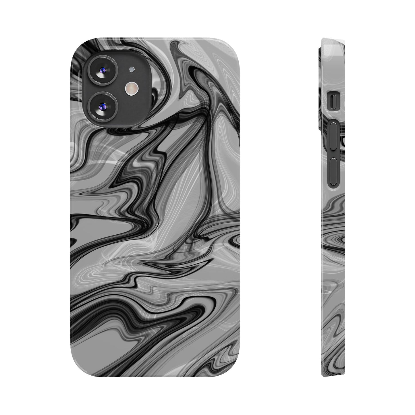 Stylish Black and Gray Abstract Slim Phone Case