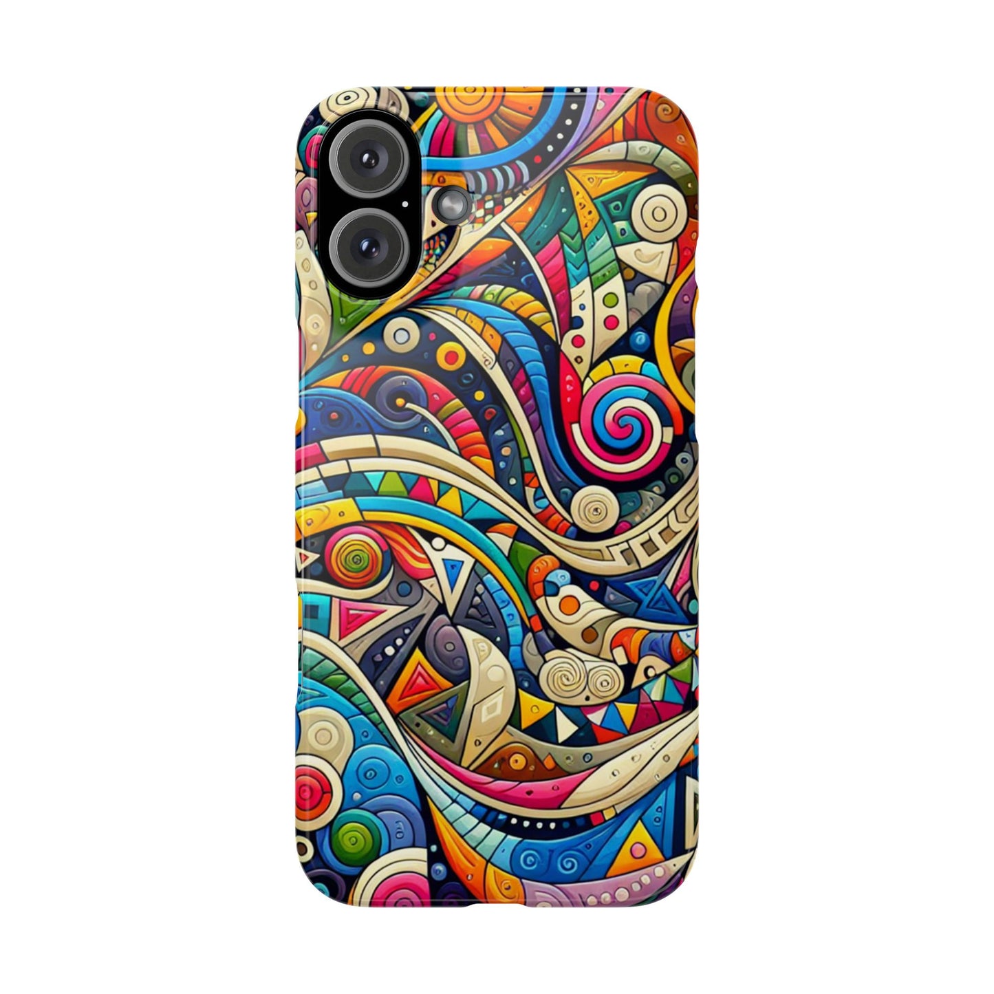 Colorful Abstract Slim Phone Case - Creative Art Design