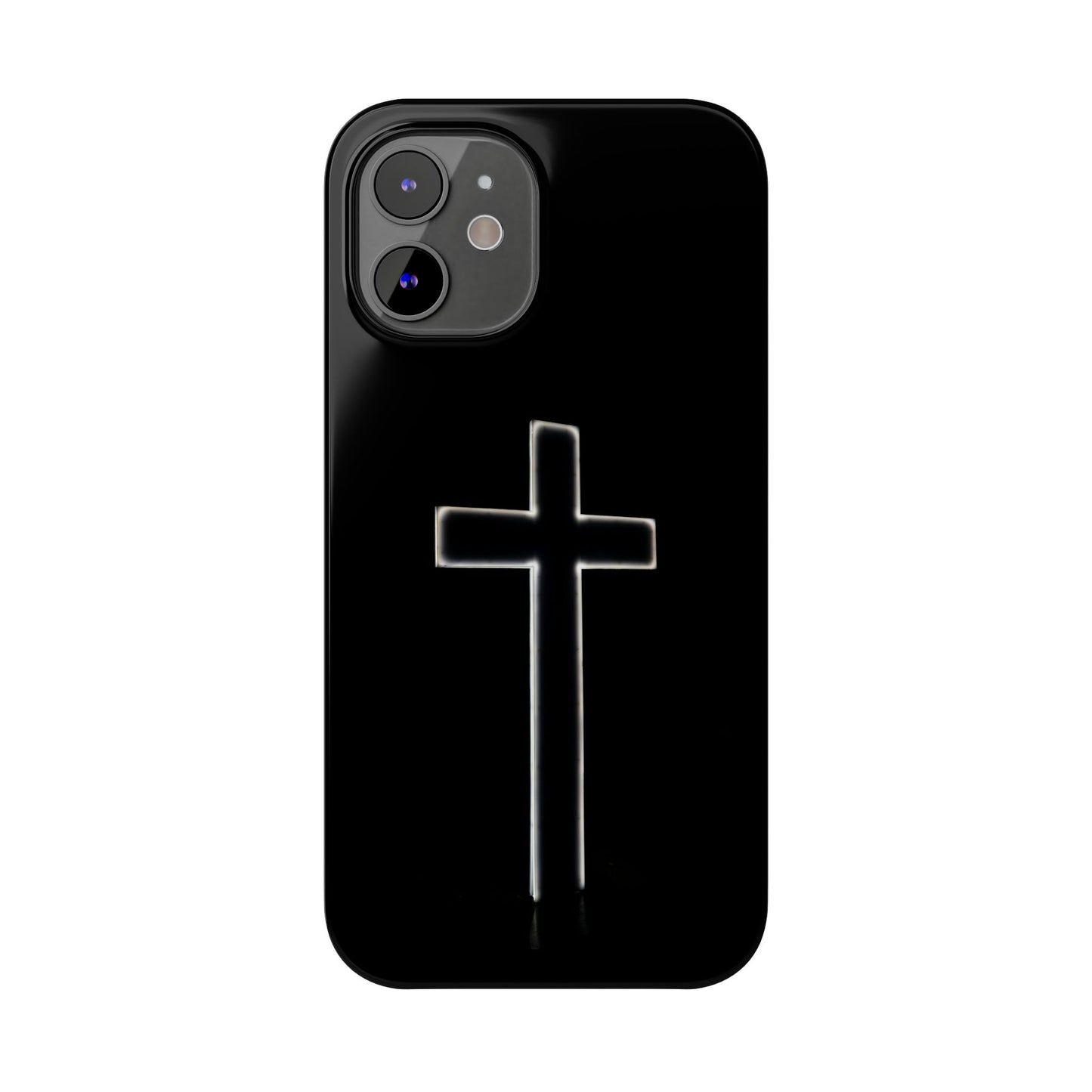 Inspirational Slim Phone Case with Cross Design