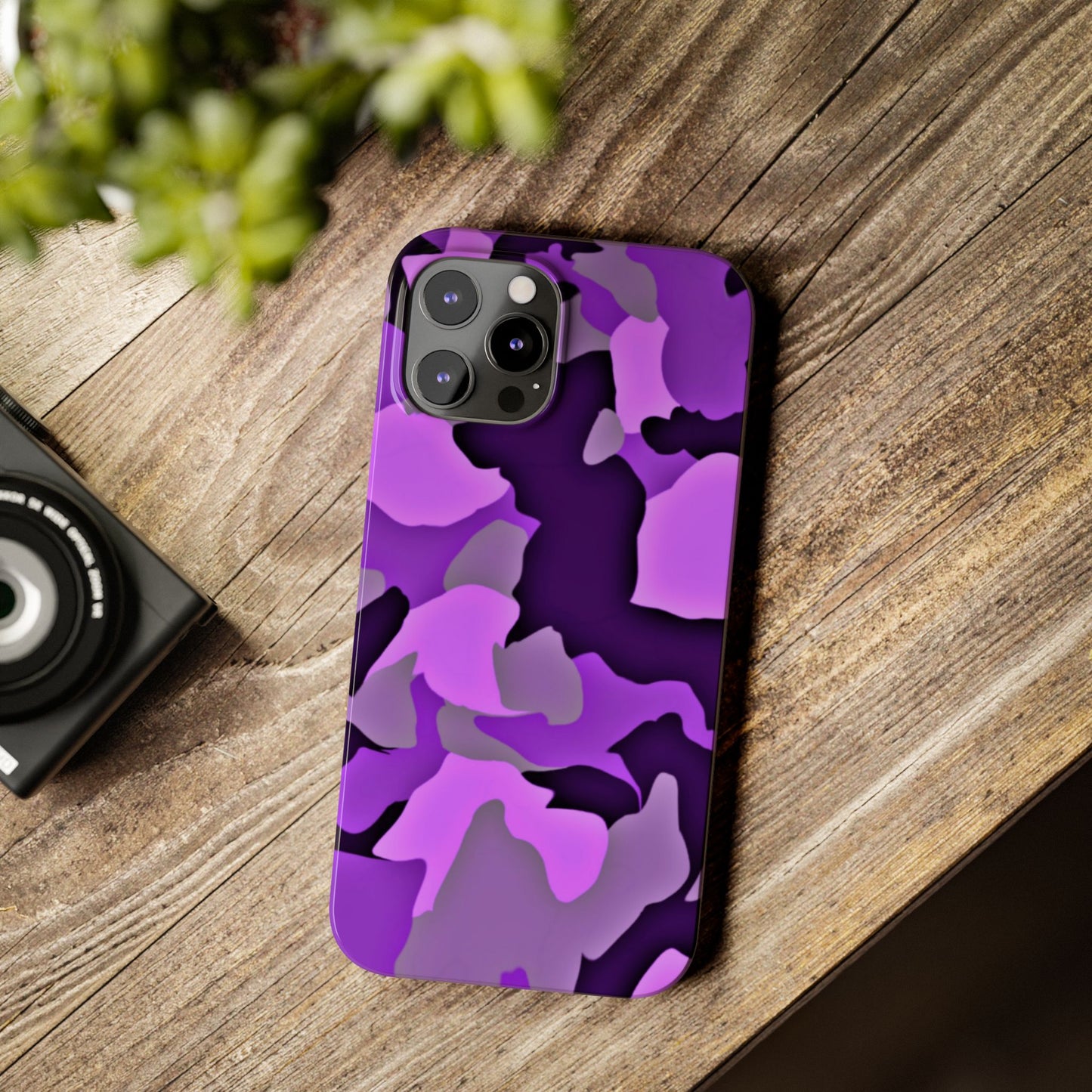 Colorful Purple Abstract Slim Phone Case - Stylish Mobile Accessory for Trendsetters