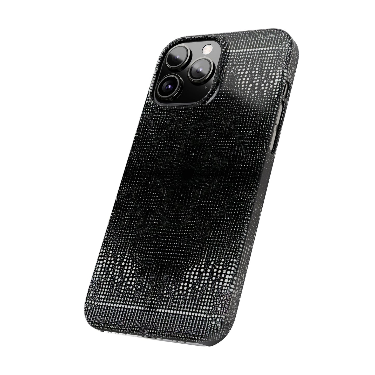 Glamorous Black Diamond Pattern Slim Phone Case