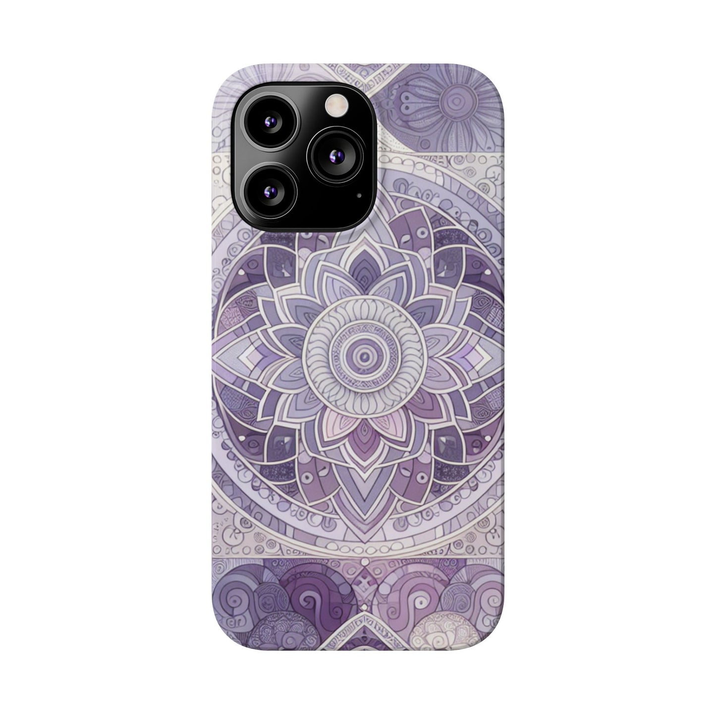 Elegant Mandala Slim Phone Case – Purple Harmony Design