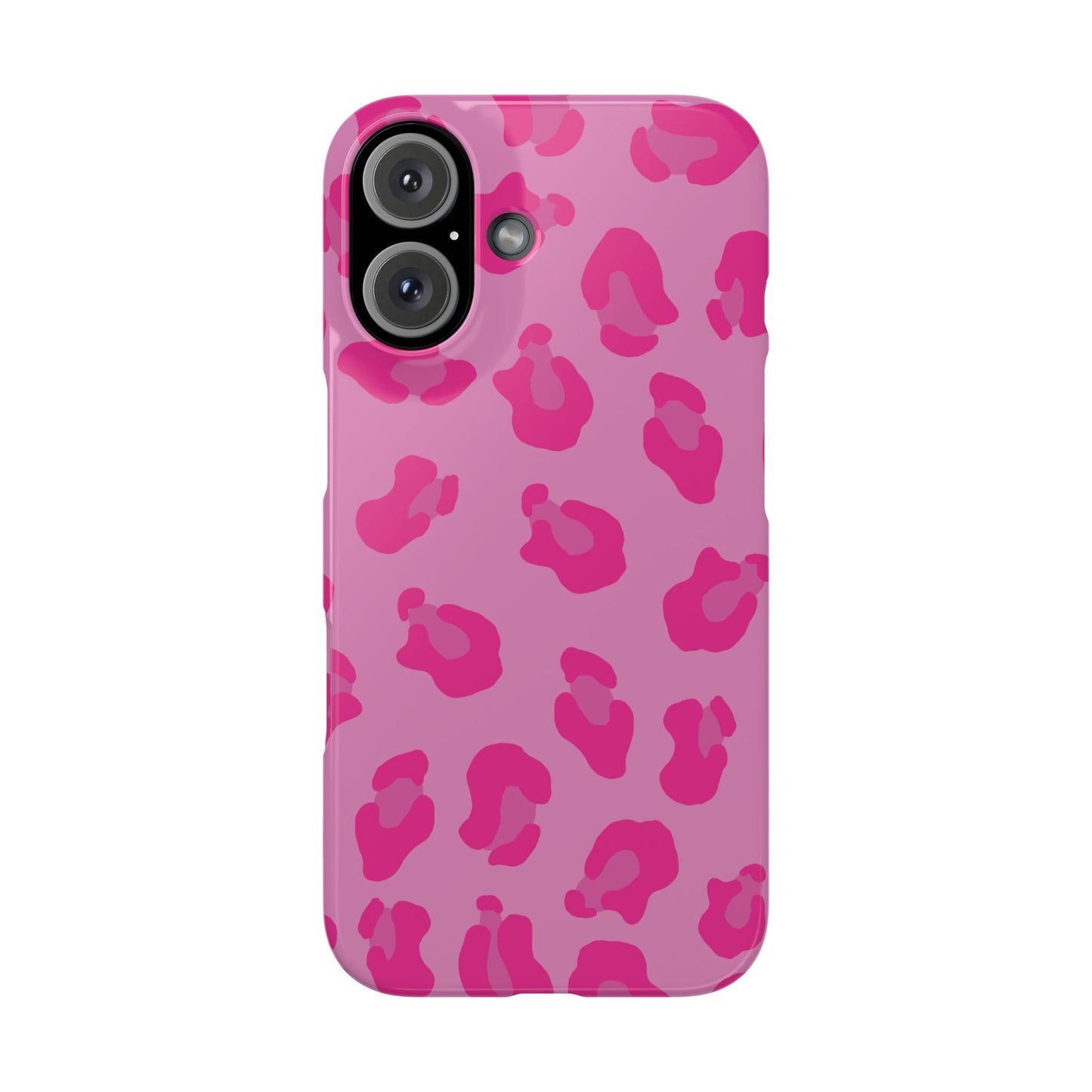 Pink Leopard Print Slim Phone Case - Stylish & Trendy Protection