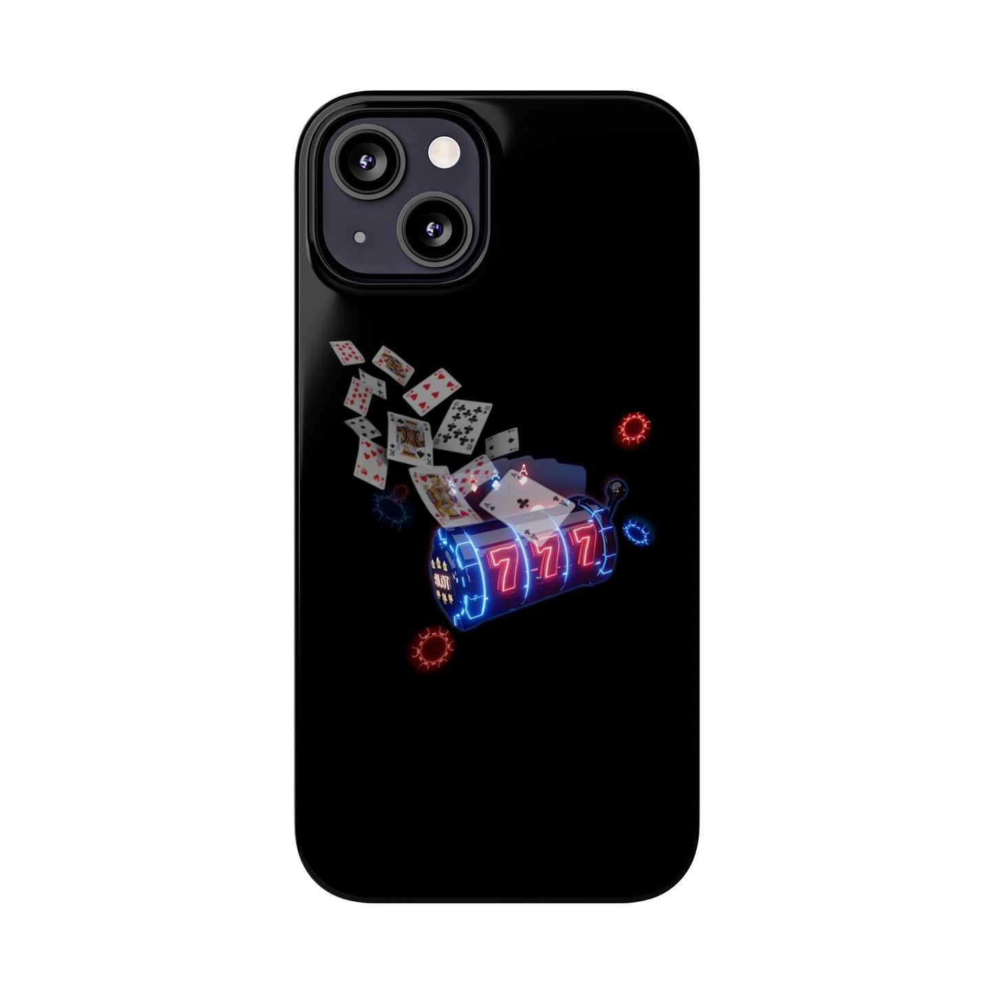 Lucky 777 Slim Phone Case - Casino Vibe, Perfect for Gamblers and Card Players